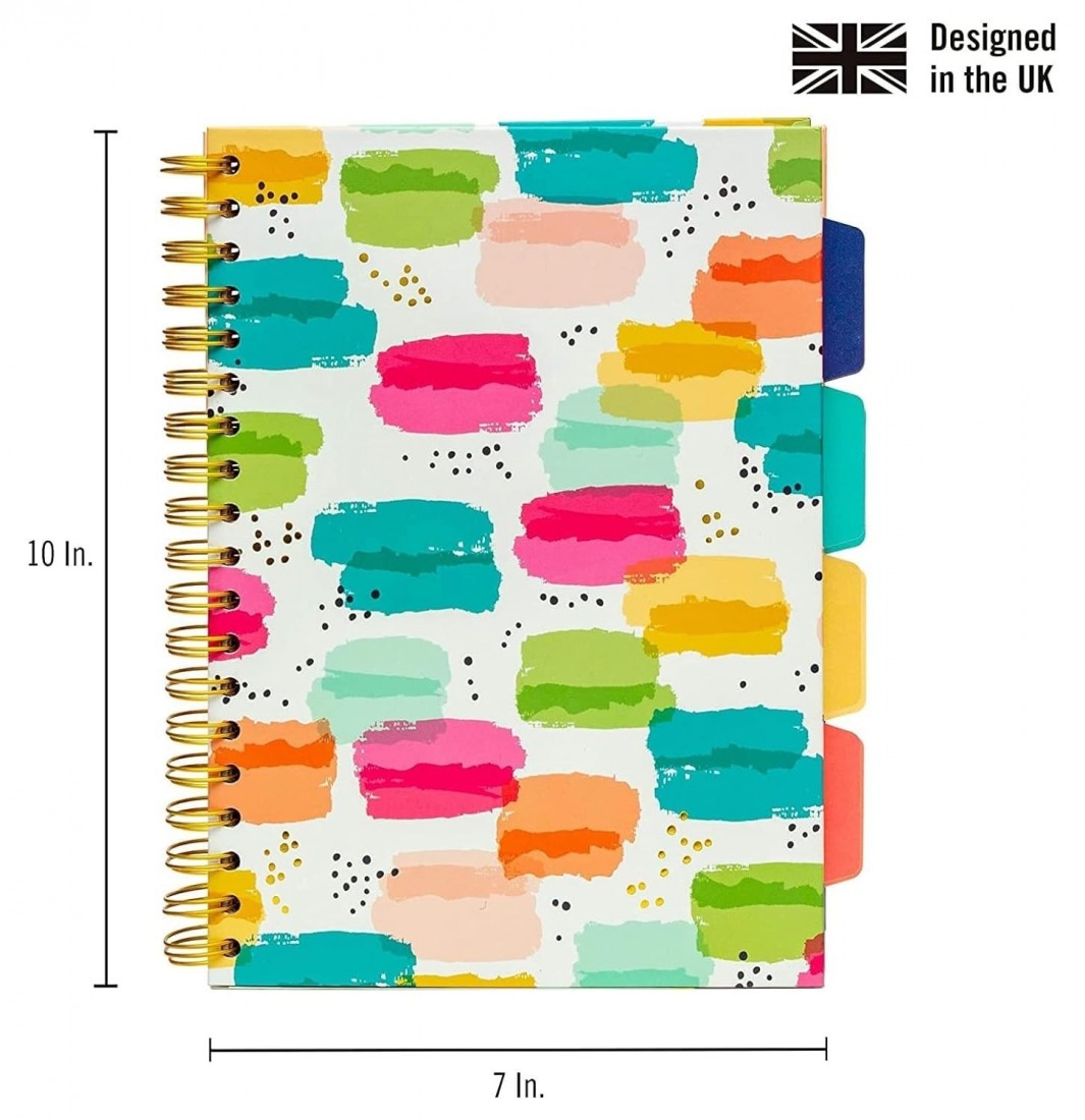 Pukka Pad notebook spiral A5 με 4 θέματα, ριγέ, Carpe Diem, 200 σελίδες, 9032(CW)