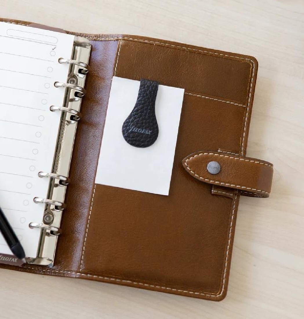 Filofax Magnetic Clip Leather Black and Smoke 132956