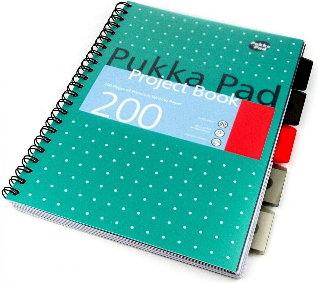 Pukka Pad τετράδιο σπιράλ Α4 Project Book 5 θεμάτων 200 σελίδες, 8521-MET