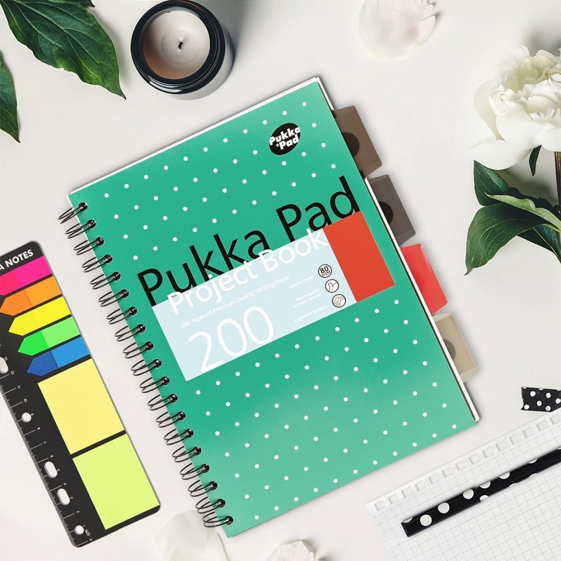 Pukka Pad τετράδιο σπιράλ Α4 Project Book 5 θεμάτων 200 σελίδες, 8521-MET
