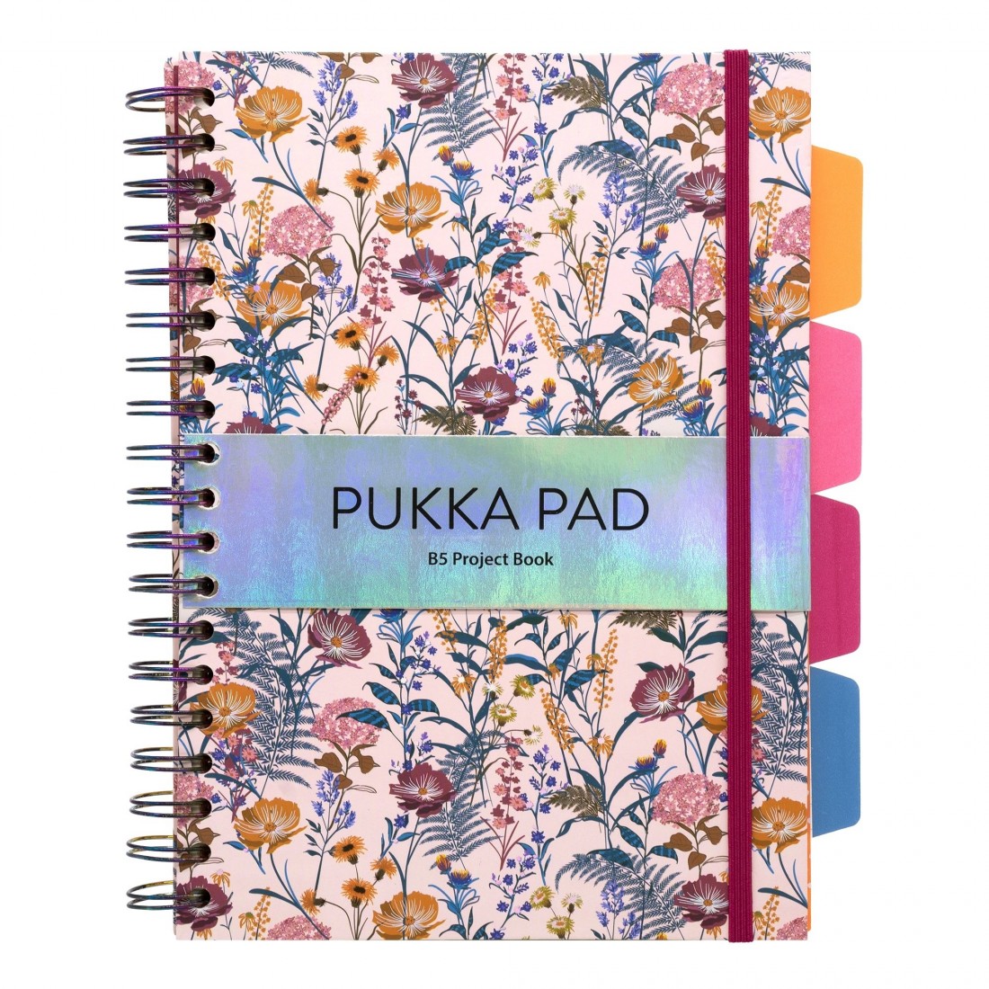 Pukka Pad τετράδιο ριγέ σπιράλ Β5 με 5 θέματα. και λάστιχο, 200 σελίδες  9496-BLM