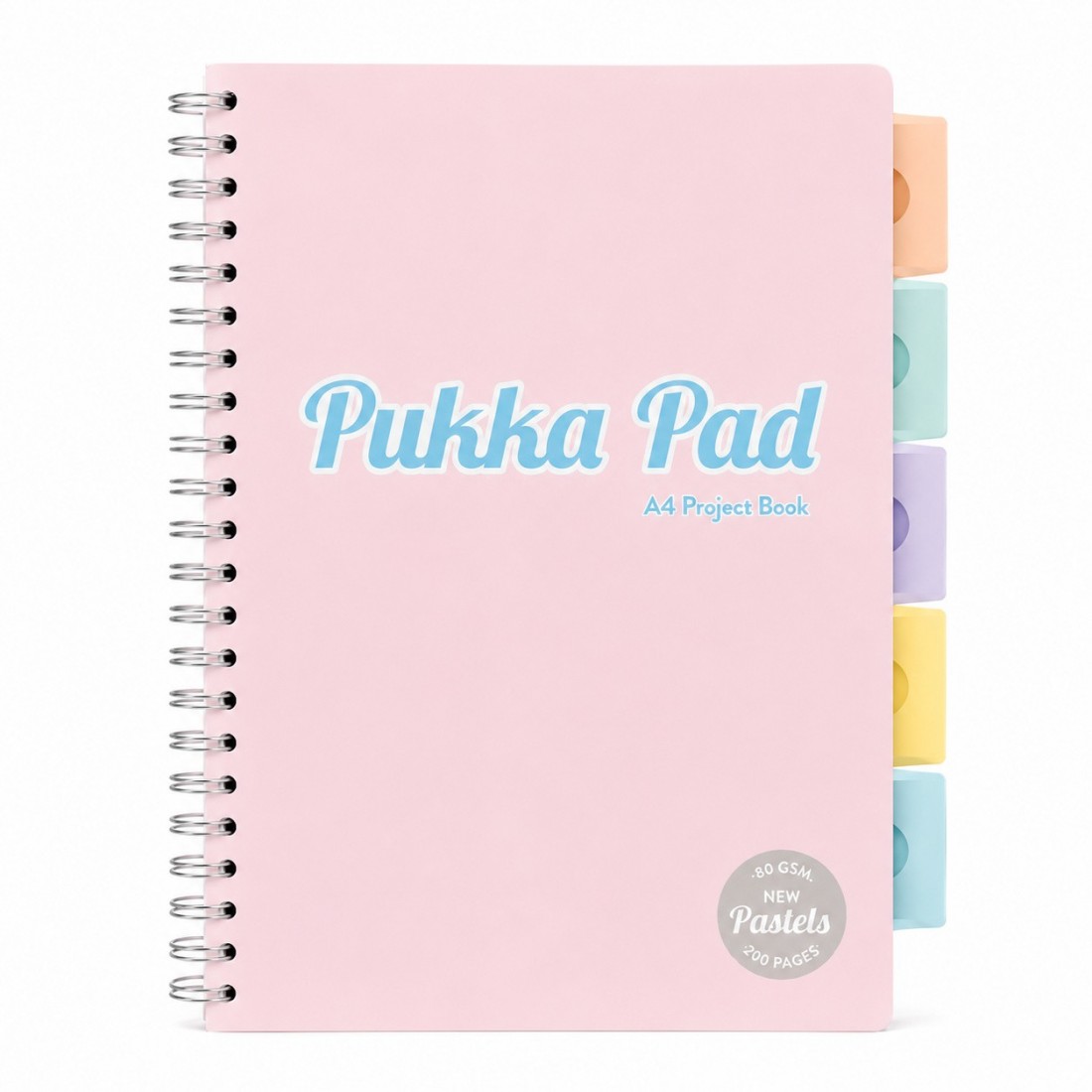 Pukka Pad τετράδιο σπιράλ ριγέ Α4 5 Θεμάτων  παστέλ, 200 σελίδων,  2012-PST