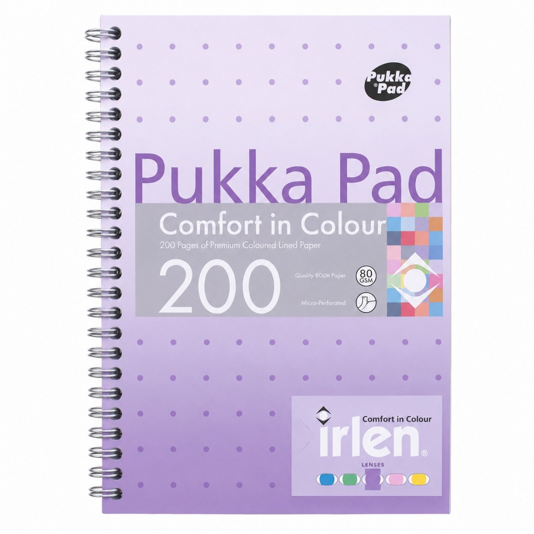 Pukka Pad τετράδιο σπιράλ Μωβ ριγέ A5  με 200 σελίδες 80gr IRLJOTA5