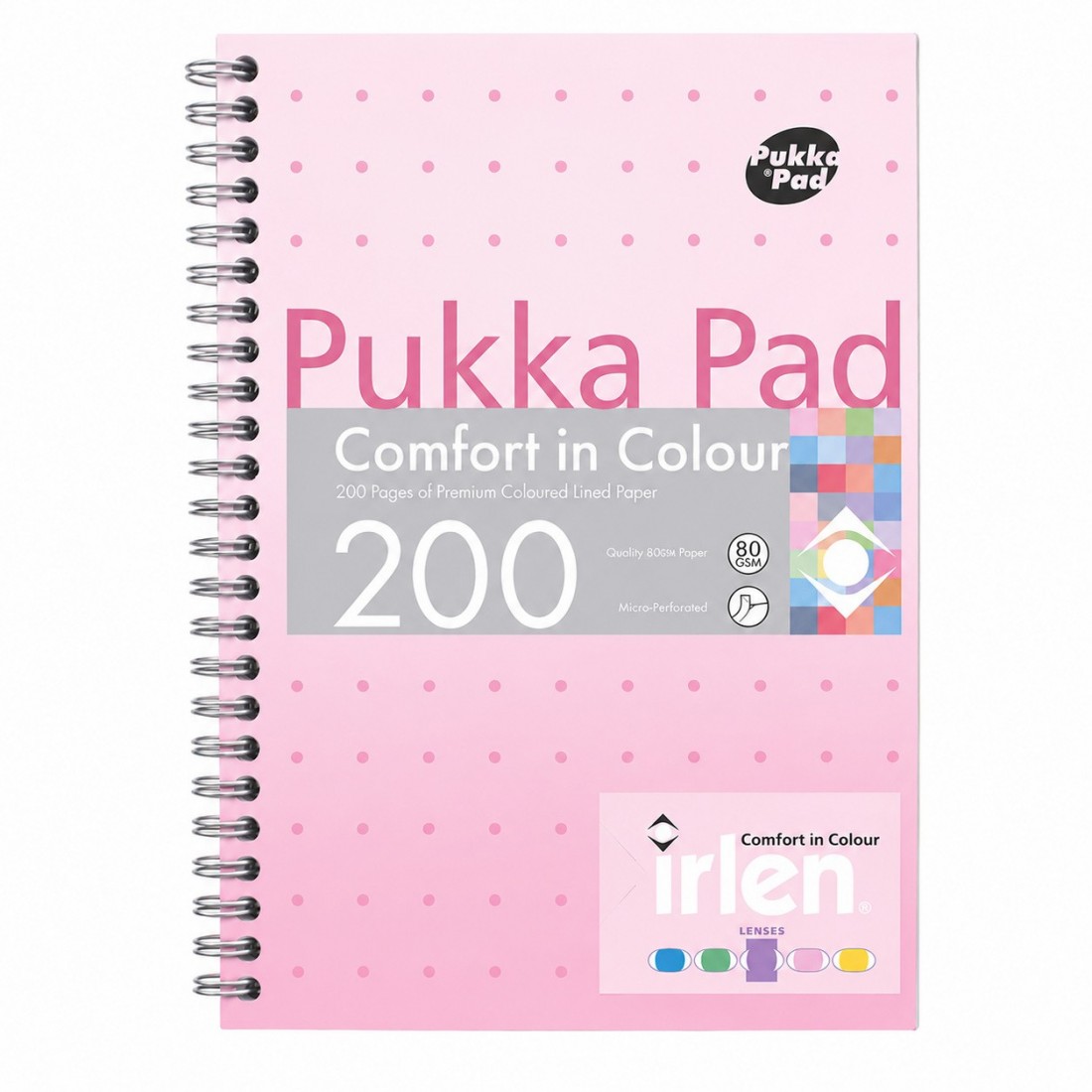 Pukka Pad τετράδιο σπιράλ Ροζ ριγέ A5  με 200 σελίδες 80gr IRLJOTA5