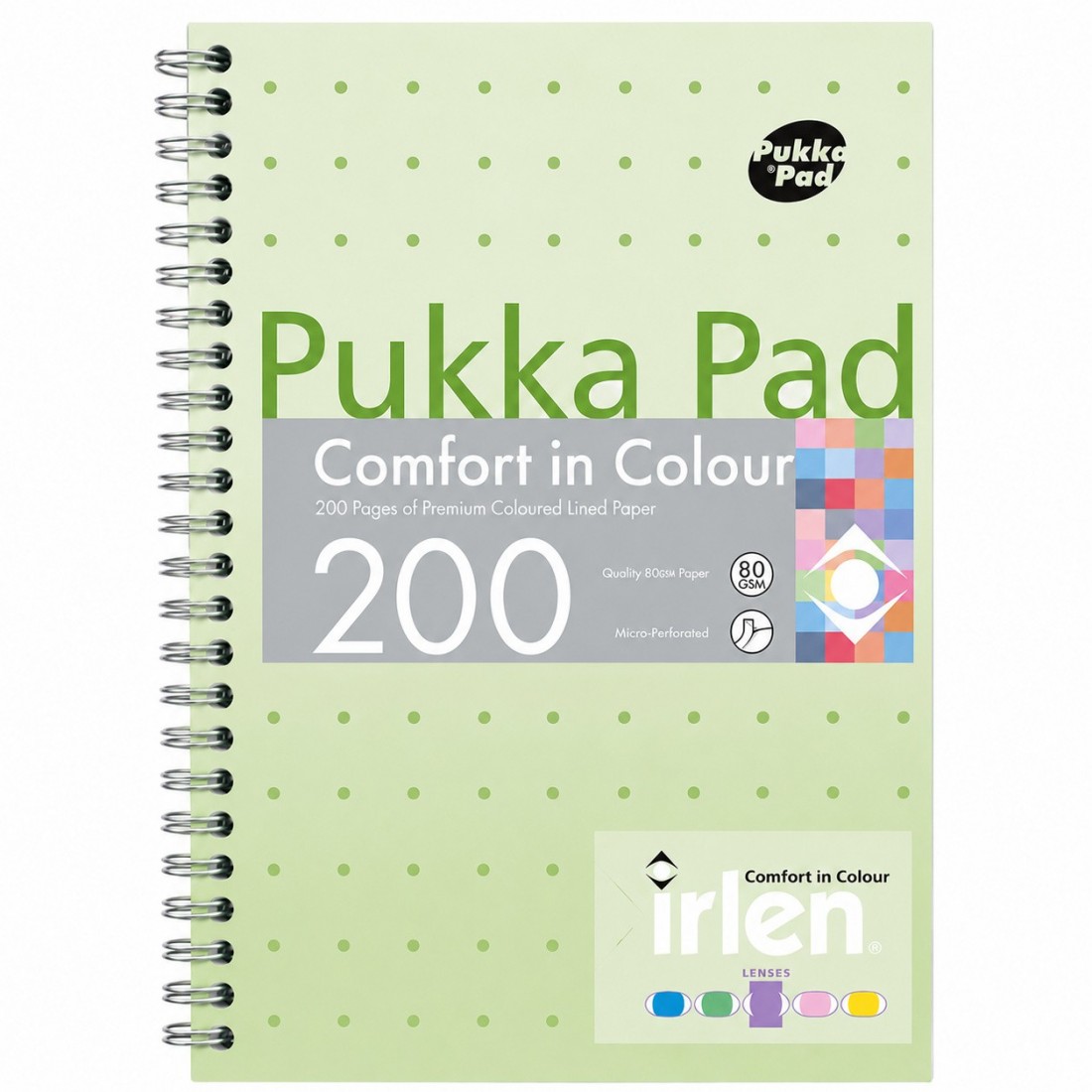 Pukka Pad τετράδιο σπιράλ πράσινο ριγέ A5  με 200 σελίδες 80gr IRLJOTA5