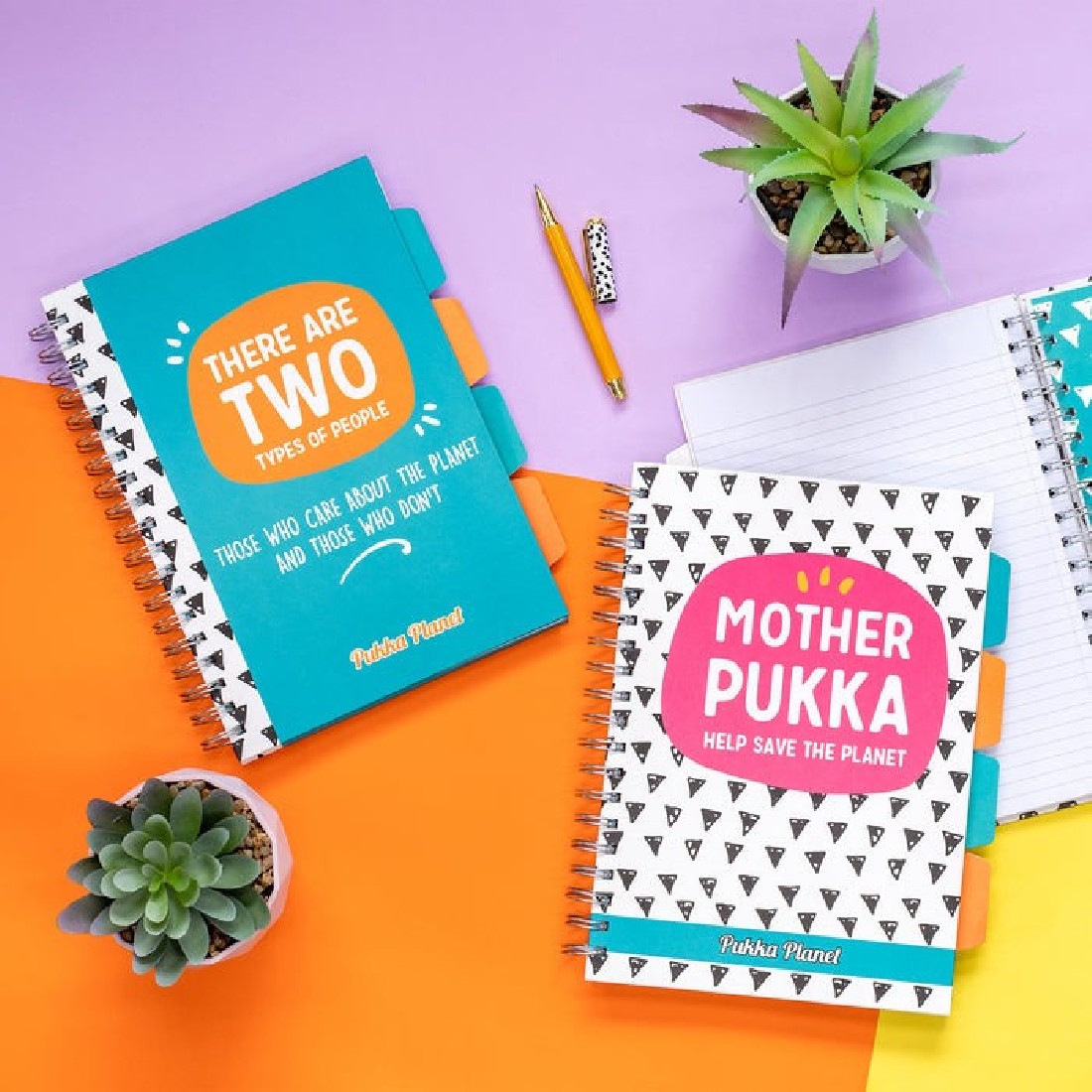 Pukka pad τετράδιο ριγέ σπιράλ Β5 με 4 Διαχωριστικά. 200 σελίδες,  Planet 9763-SPP