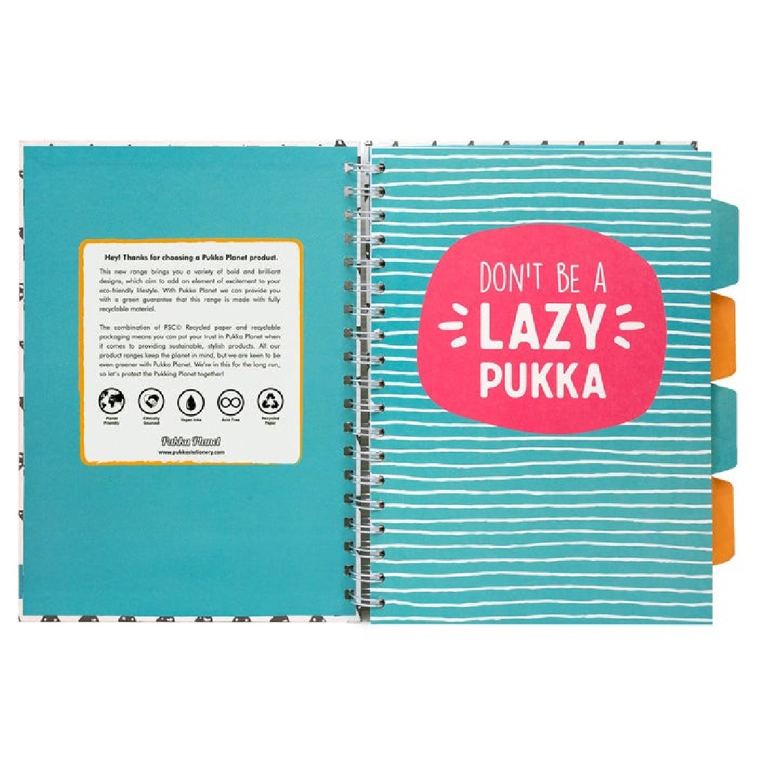 Pukka pad τετράδιο ριγέ σπιράλ Β5 με 4 Διαχωριστικά. 200 σελίδες,  Planet 9763-SPP