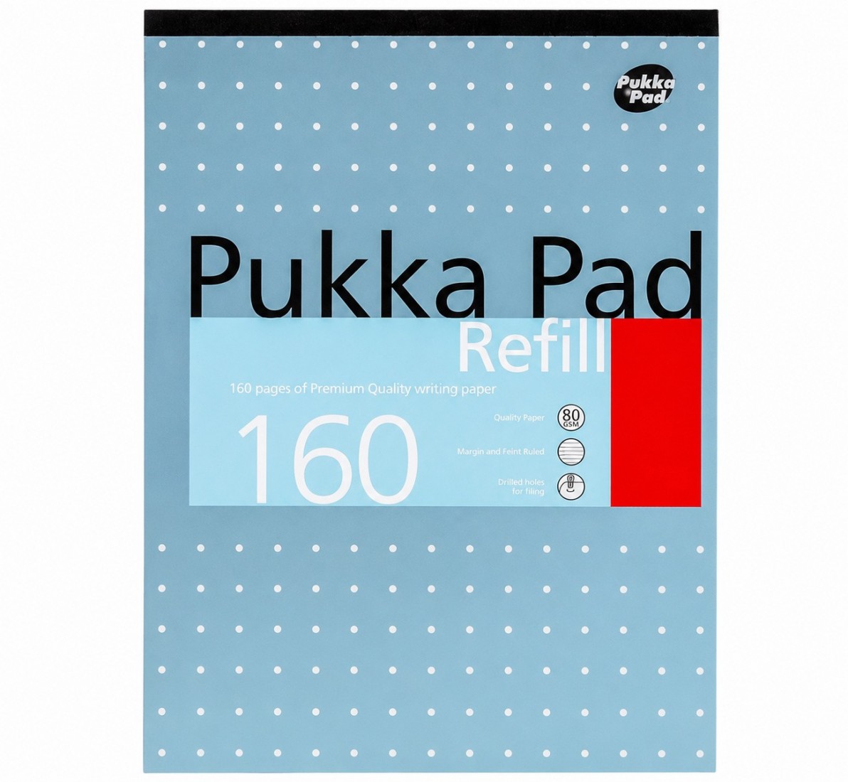 Pukka Pad μπλοκ σημειώσεων overlap Α4 με Τρύπες και Περιθώριο με 160 σελίδες REF80/1