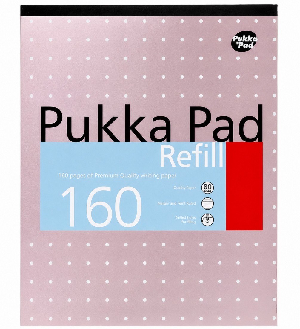 Pukka Pad μπλοκ σημειώσεων overlap Α4 με Τρύπες και Περιθώριο με 160 σελίδες REF80/1