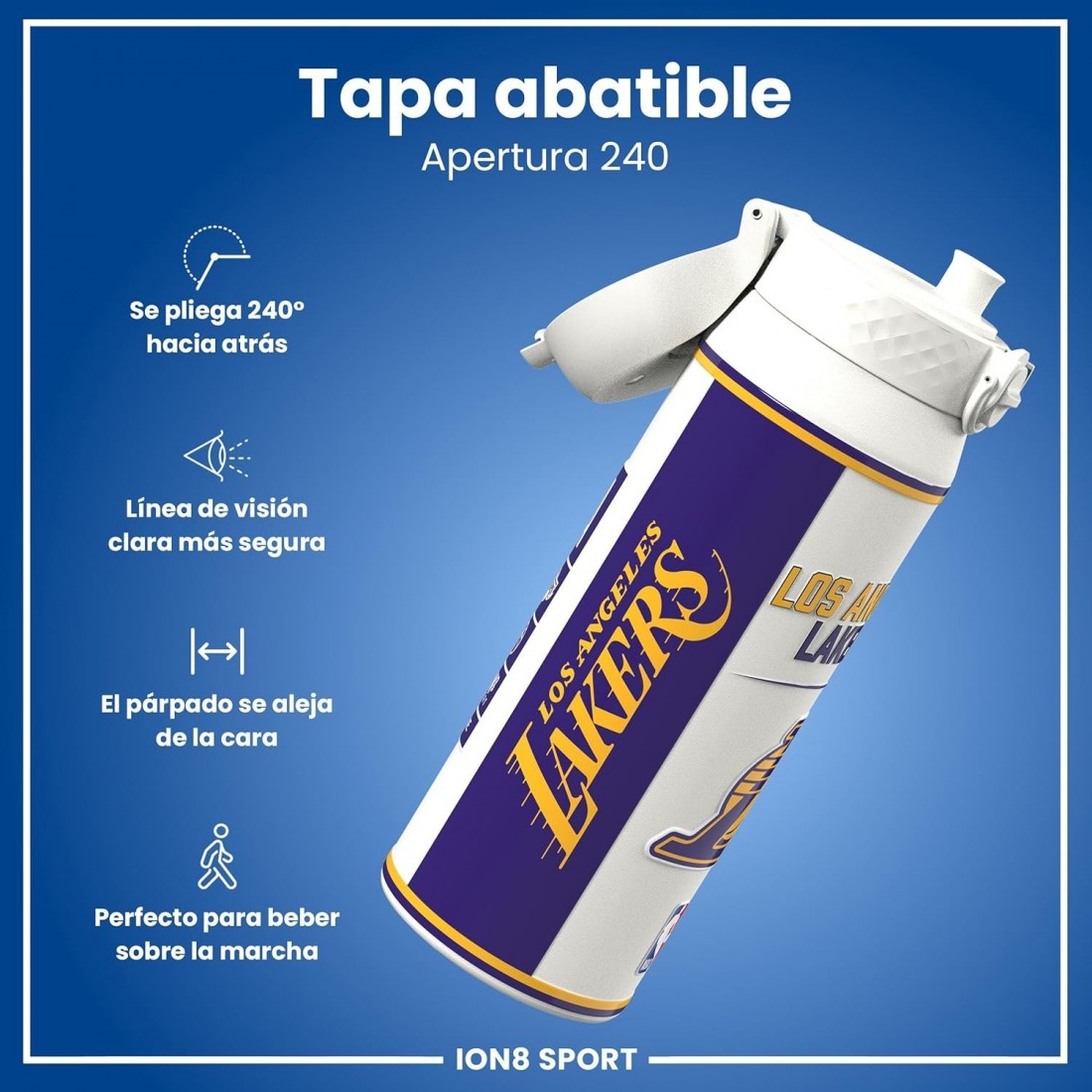 Παγούρι Μεταλλικό θερμός με καλαμάκι 750ml NBA Los Angeles Lakers Ion8