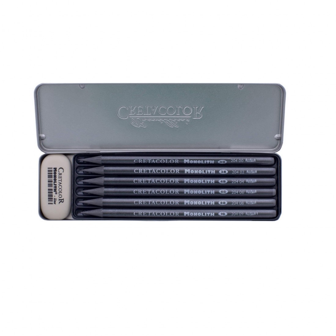 Cretacolor graphite drawing pencils box 7 pieces 204 26