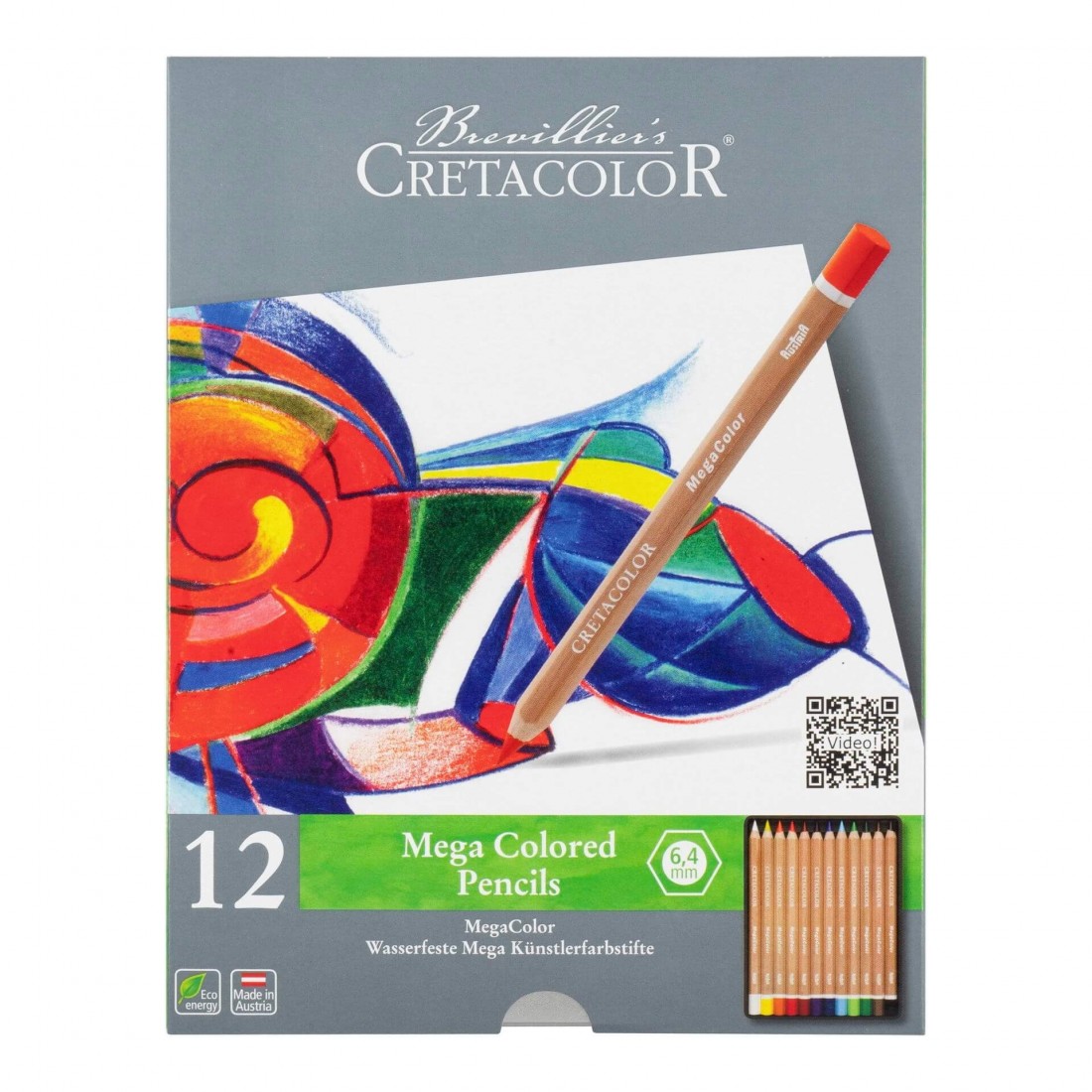 Cretacolor 12 Mega Colored Pencils Set 29012