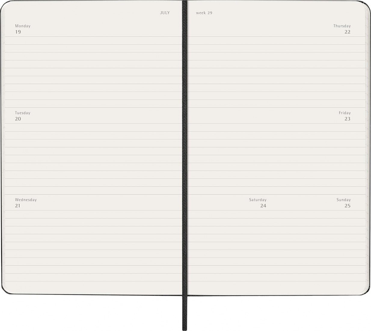 Moleskine Classic Planner 2026 - 2027 Weekly Horizontal 18 Month Black Large 13x21 hard cover