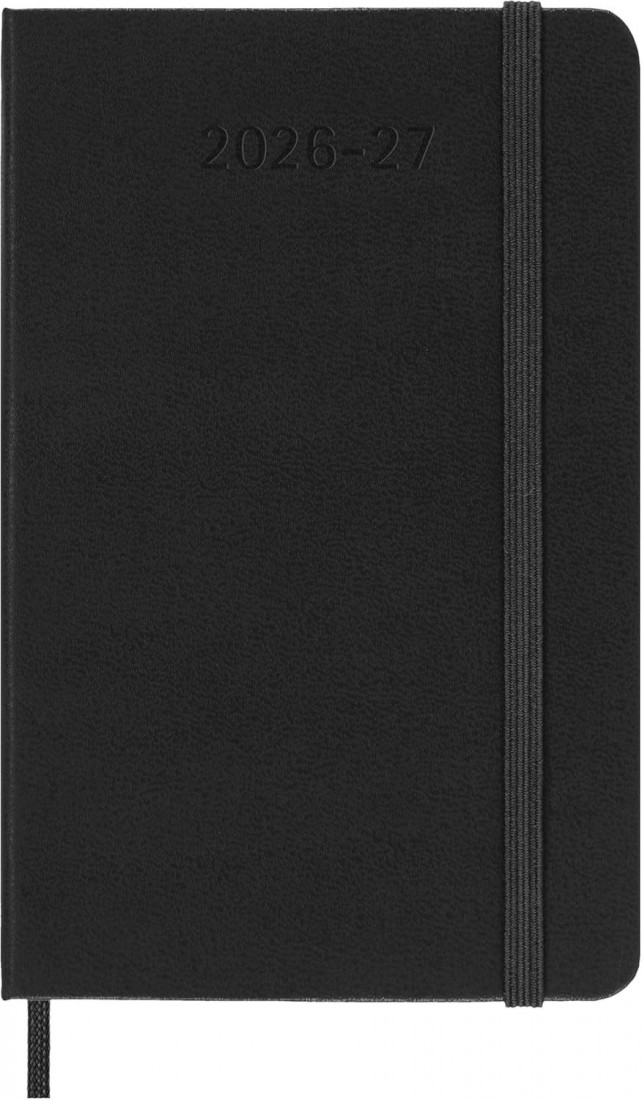 Moleskine Classic Planner 2026 - 2027 Weekly Horizontal 18 Month Black Pocket 9x14  hard cover