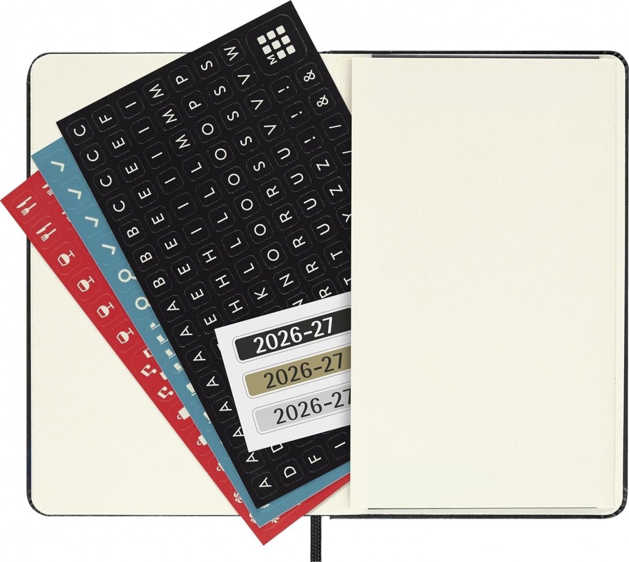 Moleskine Classic Planner 2026 - 2027 Weekly Horizontal 18 Month Black Pocket 9x14  hard cover