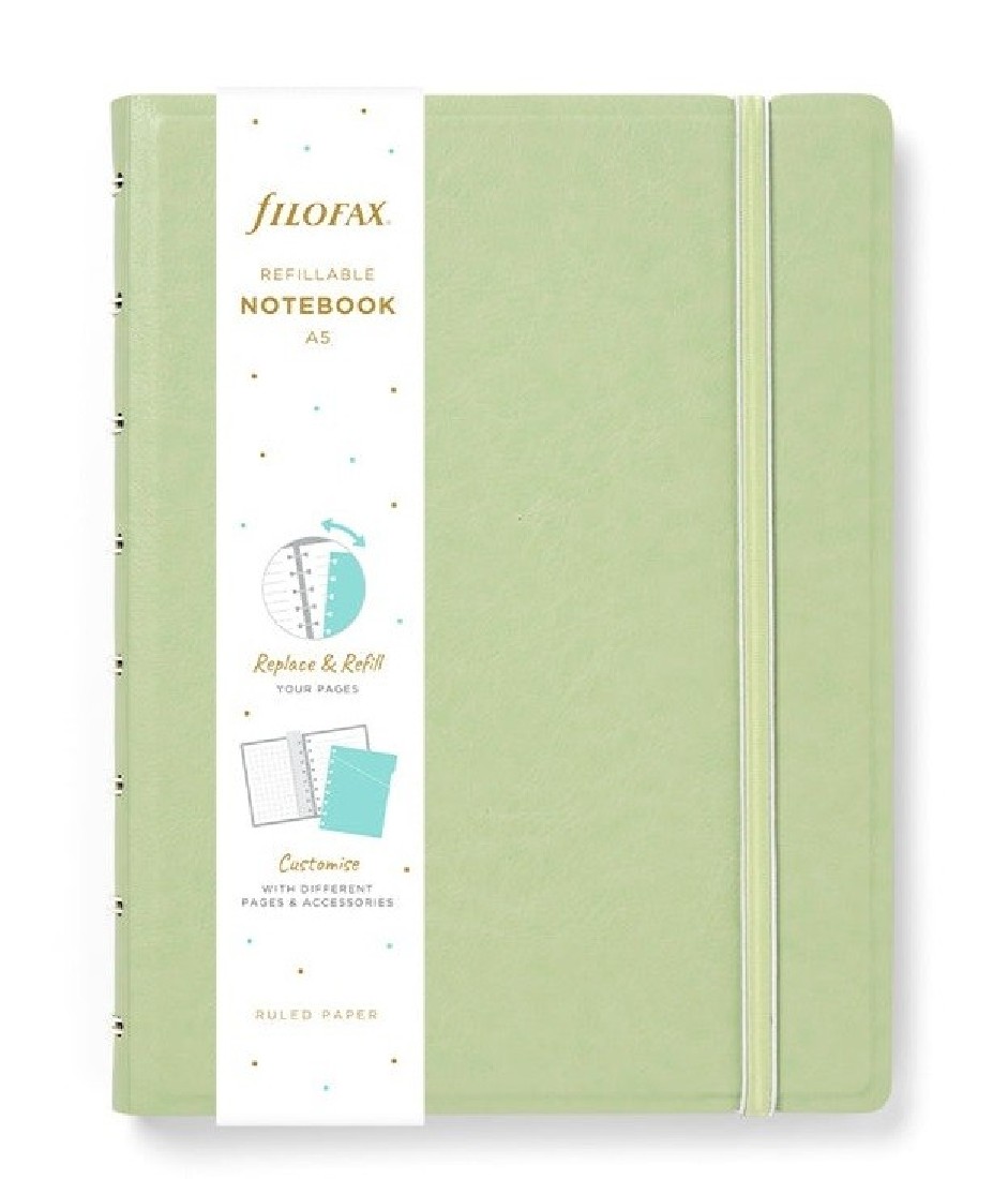 Notebook Refillable Ruled A5 Sage 560266 Filofax