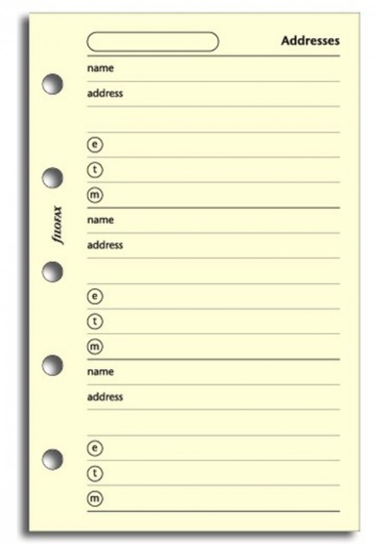 Filofax Mini Ανταλλακτικό Organizer cotton cream 510253