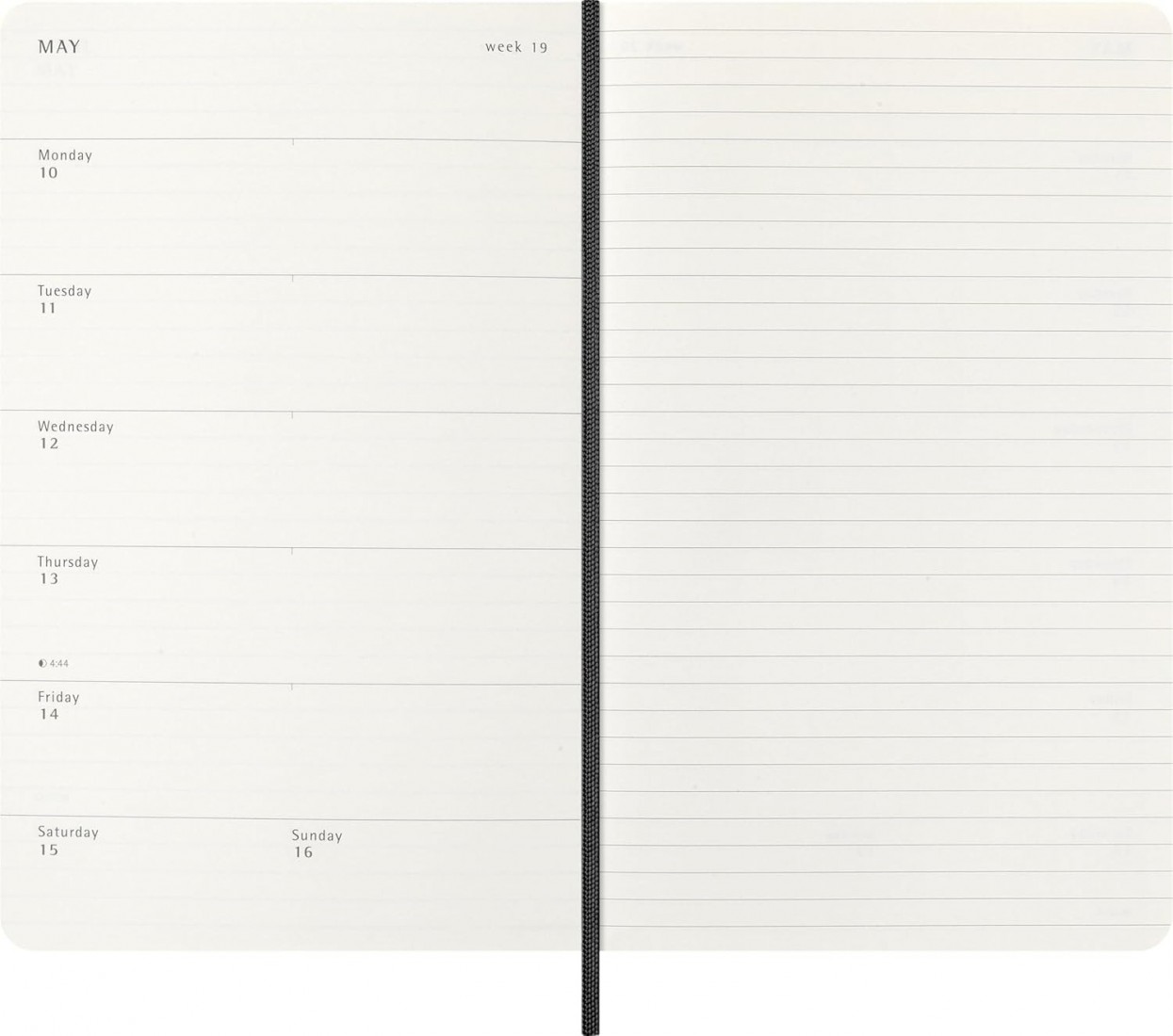 Moleskine Classic Planner 2026 - 2027 Weekly and Notes 18 Month Black Large 13x21 soft cover