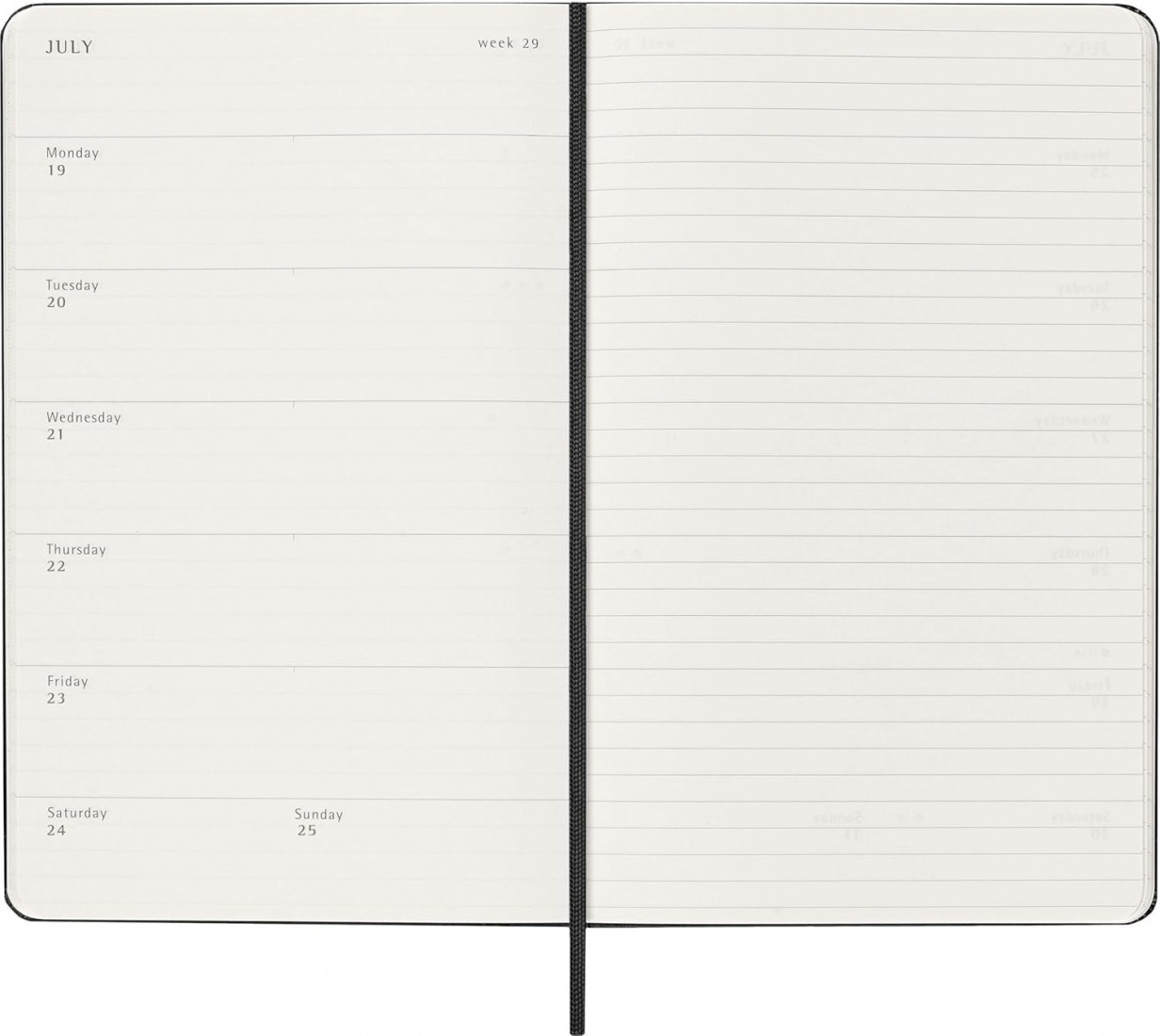 Moleskine Classic Planner 2026 - 2027 Weekly and Notes 18 Month Black Large 13x21 hard cover