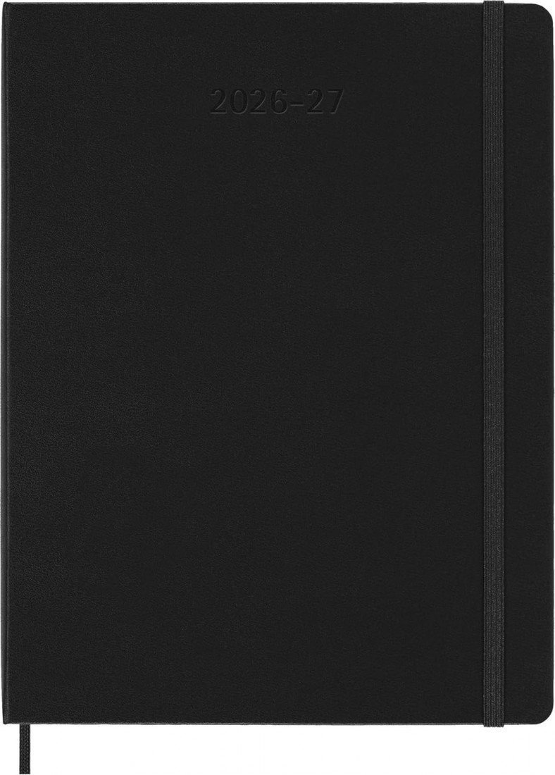 Moleskine Classic Planner 2026 - 2027 Weekly and Notes 18 Month Black Extra Large 19x25 hard cover