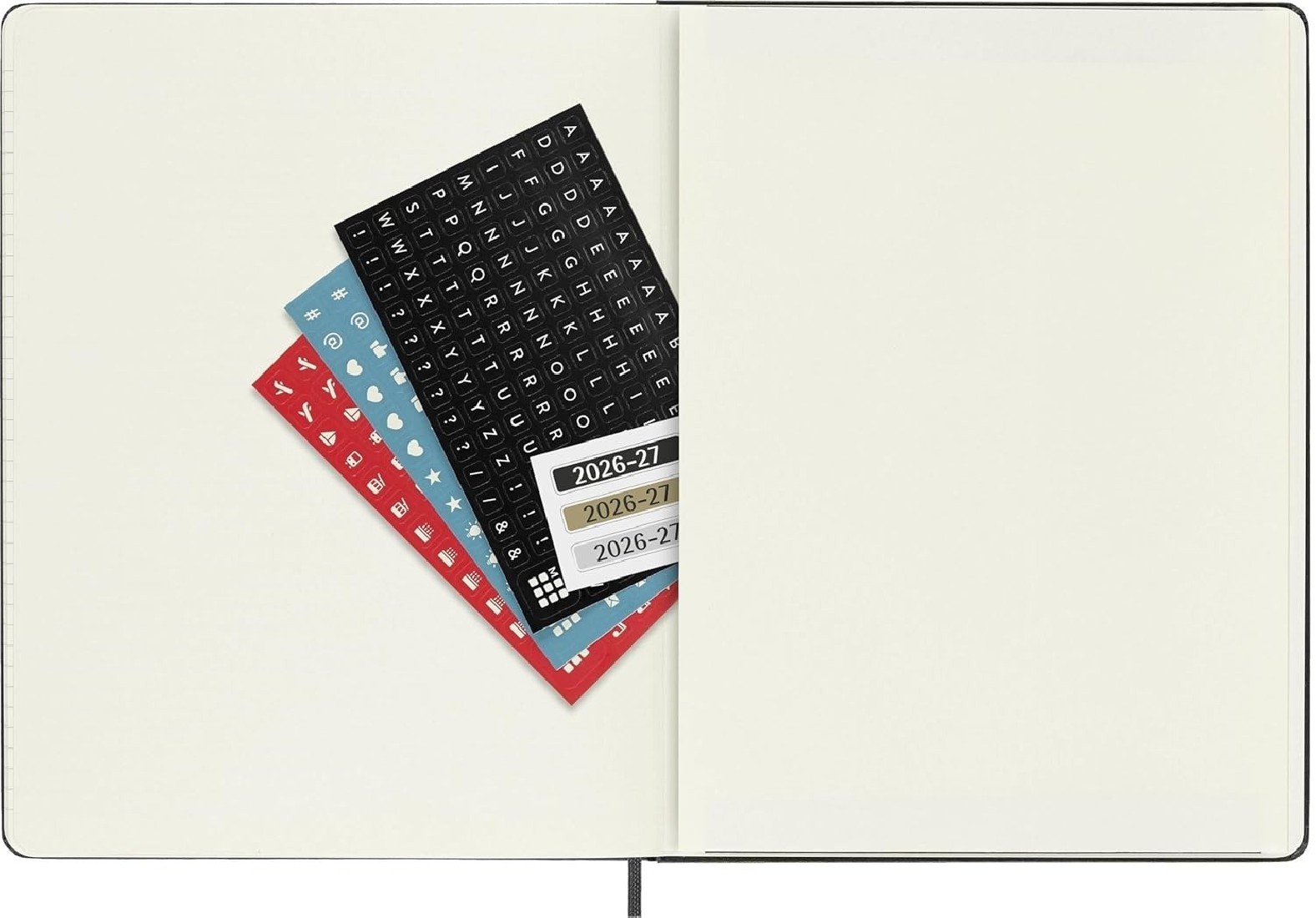 Moleskine Classic Planner 2026 - 2027 Weekly and Notes 18 Month Black Extra Large 19x25 hard cover