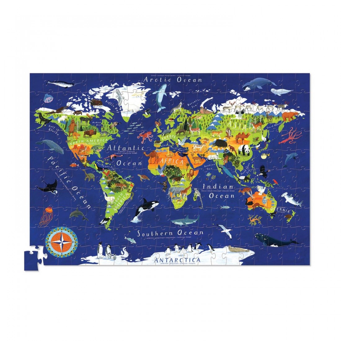 Puzzle and Poster World Animals 200pcs 28735 Crocodile Creek