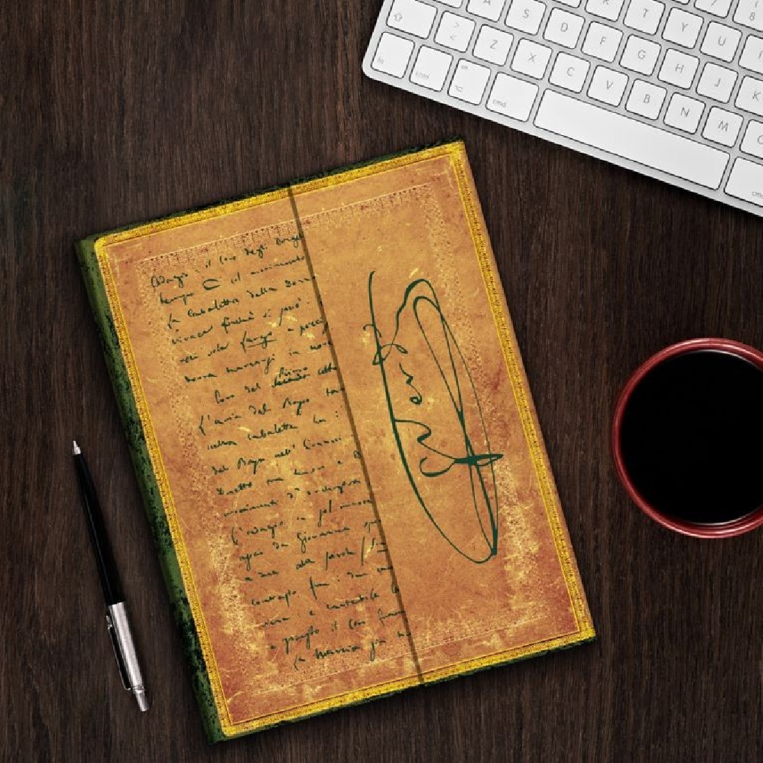 Paperblanks Notebook Verdi, Carteggio Lined Ultra 18x23cm Wrap P