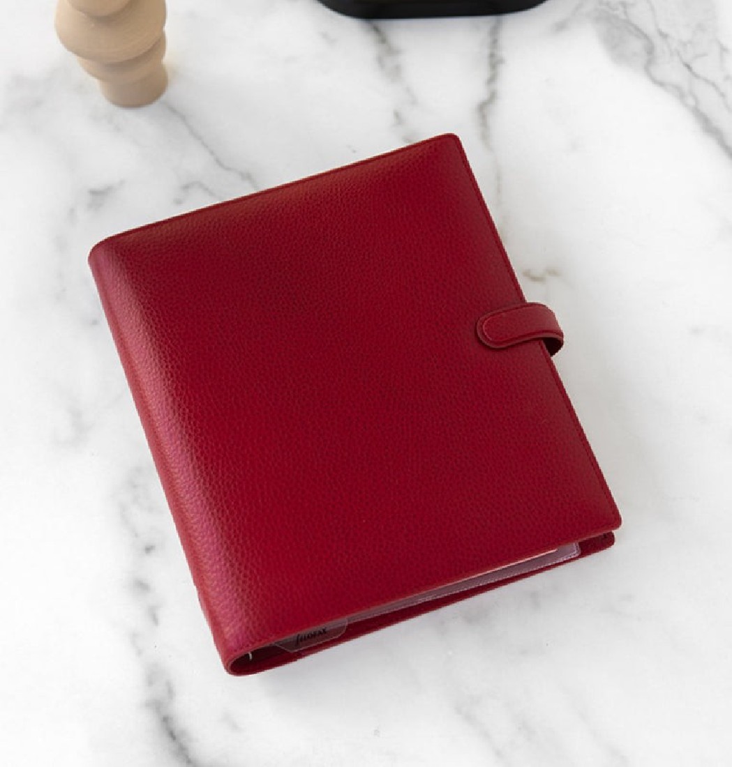 Filofax Organiser A5 Finsbury Leather Scarlet Red 022394