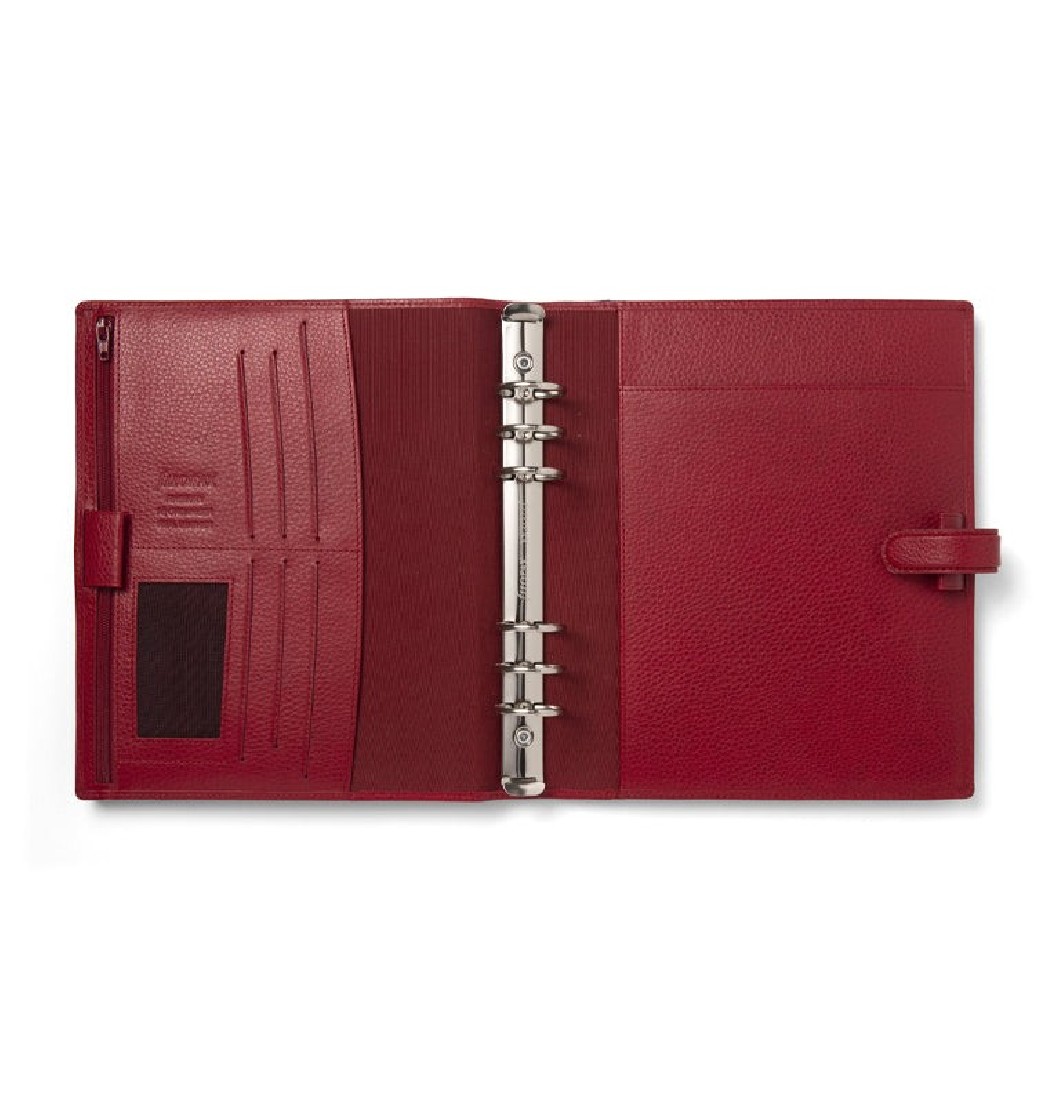 Filofax Organiser A5 Finsbury Leather Scarlet Red 022394