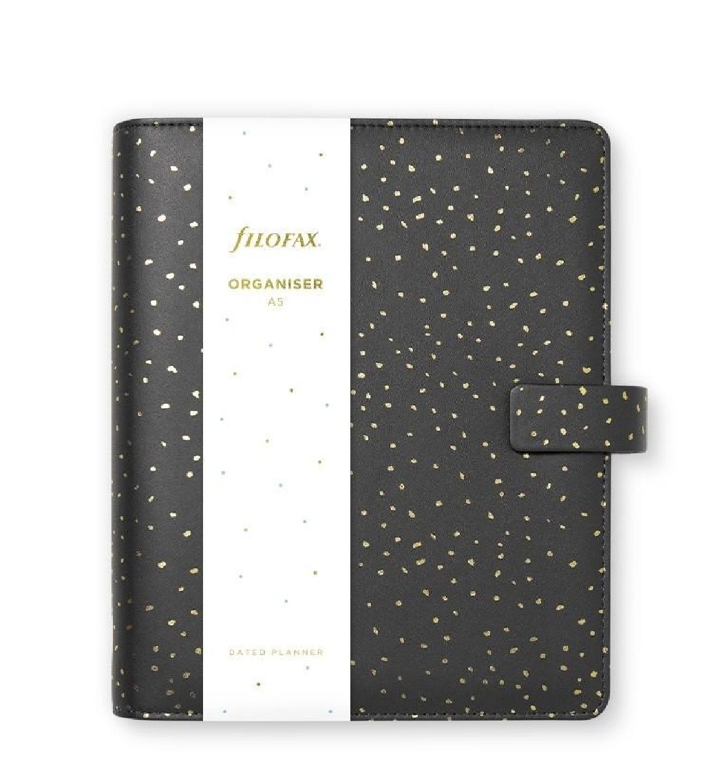 Filofax Organiser A5 Confetti Charcoal 028743.