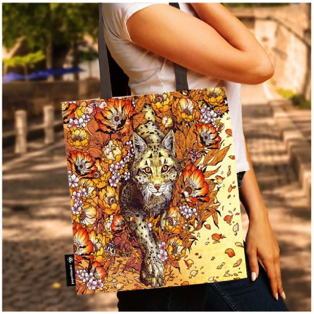 Paperblanks canvas bag Lynx Rising