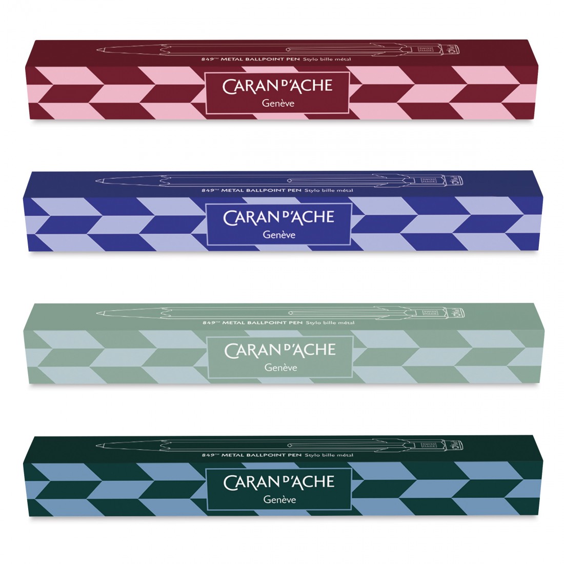 Caran dache 849 Mosaic Garnet Red Ballpen