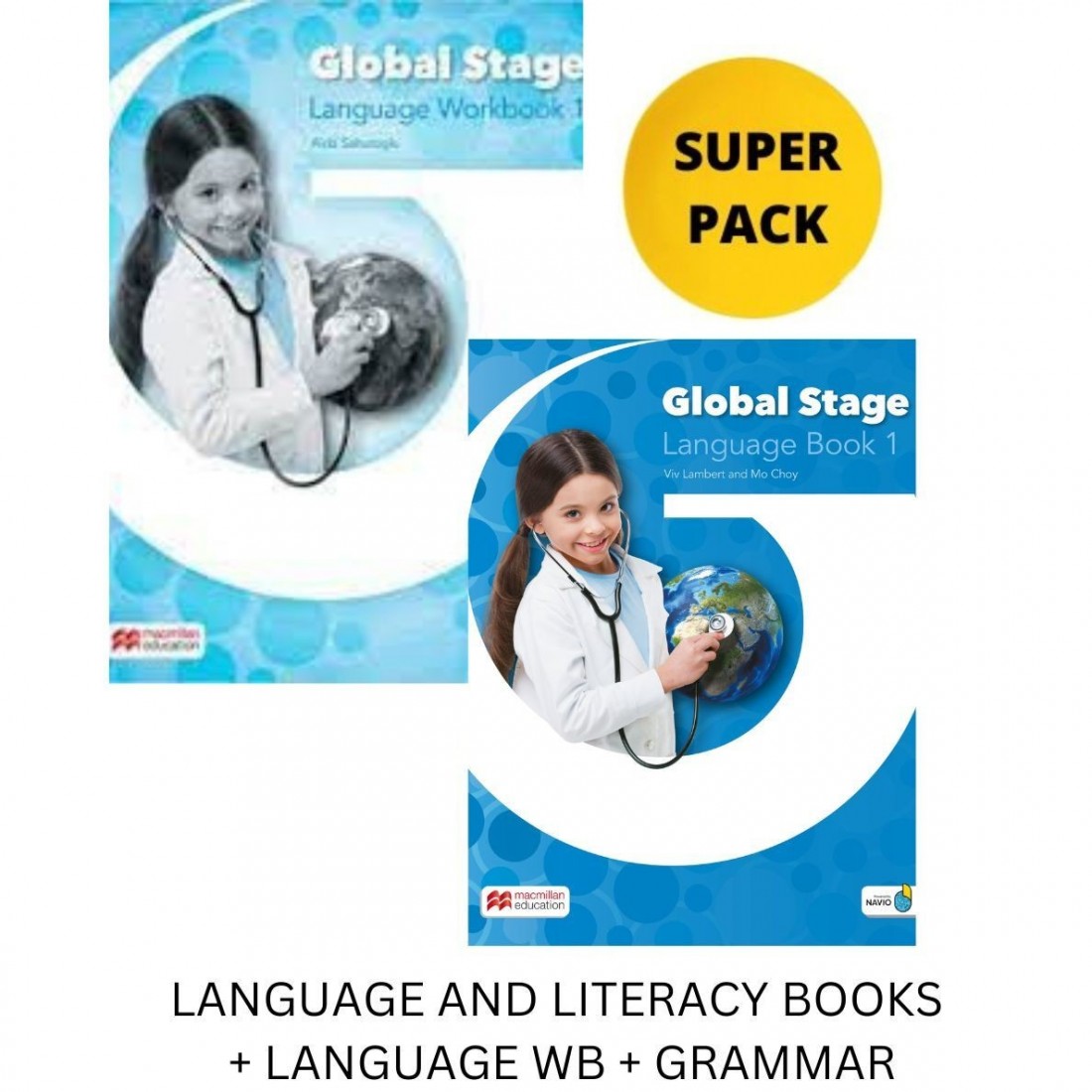GLOBAL STAGE 1 SUPER PACK (LANGUAGE AND LITERACY BOOKS + LANGUAGE WB + GRAMMAR)
