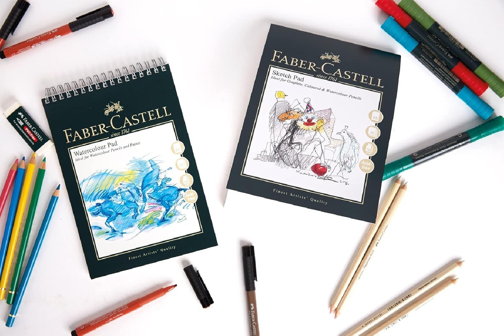 Faber Castell Watercolour Pad A5 Spiral 300gsm 10 Sheets WD793116