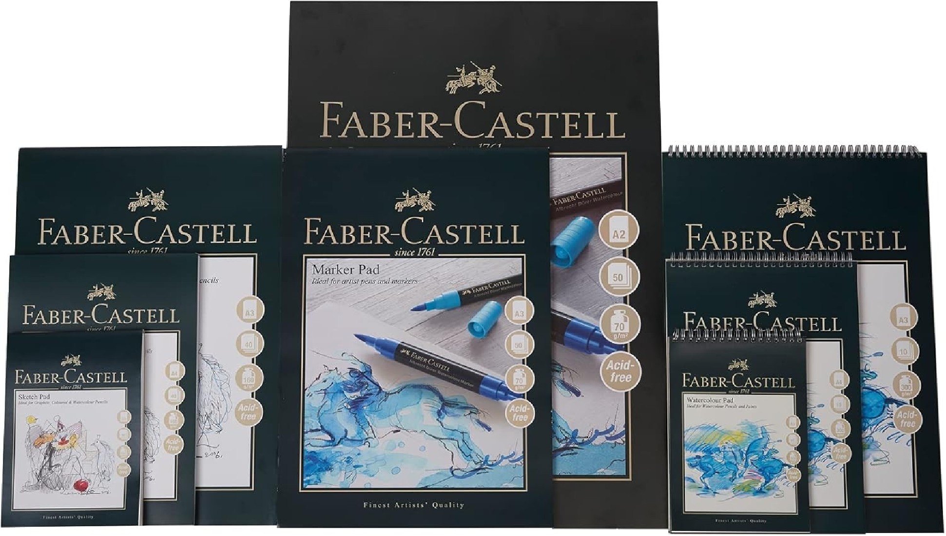 Faber Castell Watercolour Pad A5 Spiral 300gsm 10 Sheets WD793116