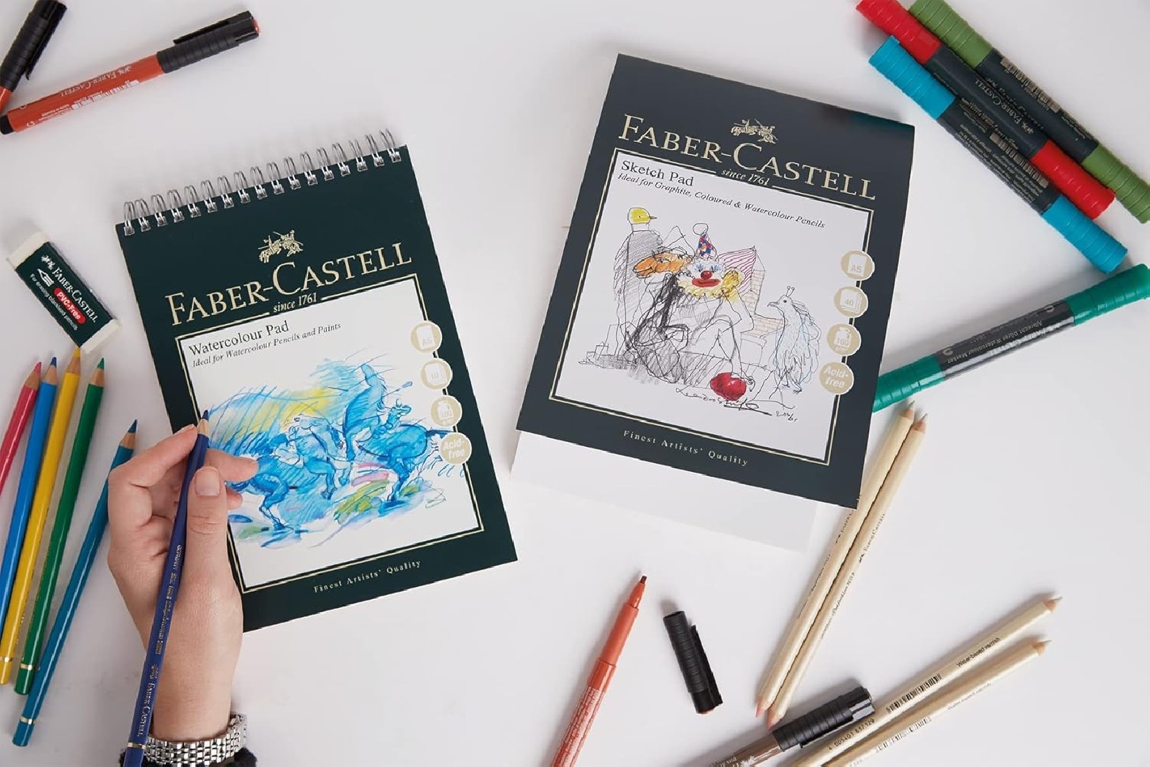Faber Castell Watercolour Pad A5 Spiral 300gsm 10 Sheets WD793116