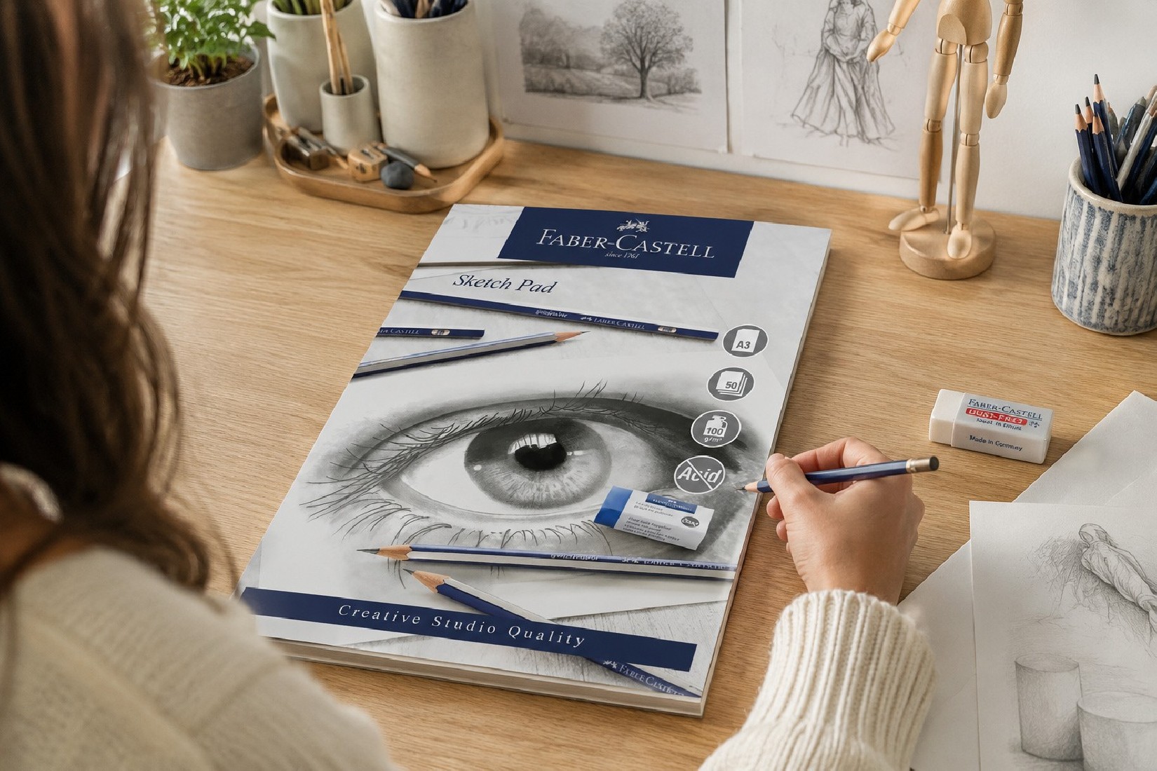 Faber Castell sketch pad A3, 50 sheets, 100 gsm, WD792515