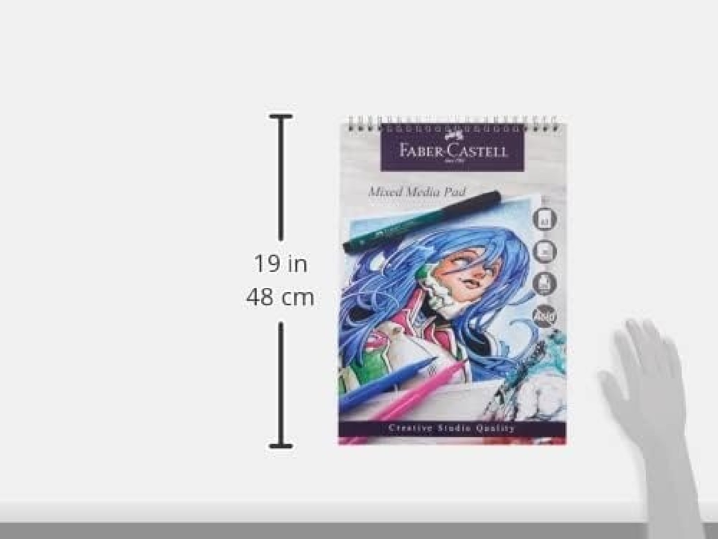 Faber Castell A3 Mixed Media Spiral pad 250gsm, 30 sheets, WD792416