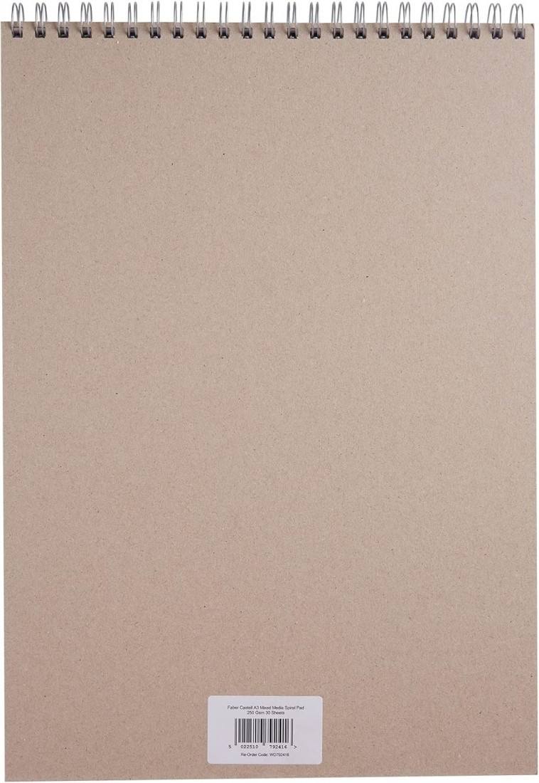 Faber Castell A3 Mixed Media Spiral pad 250gsm, 30 sheets, WD792416