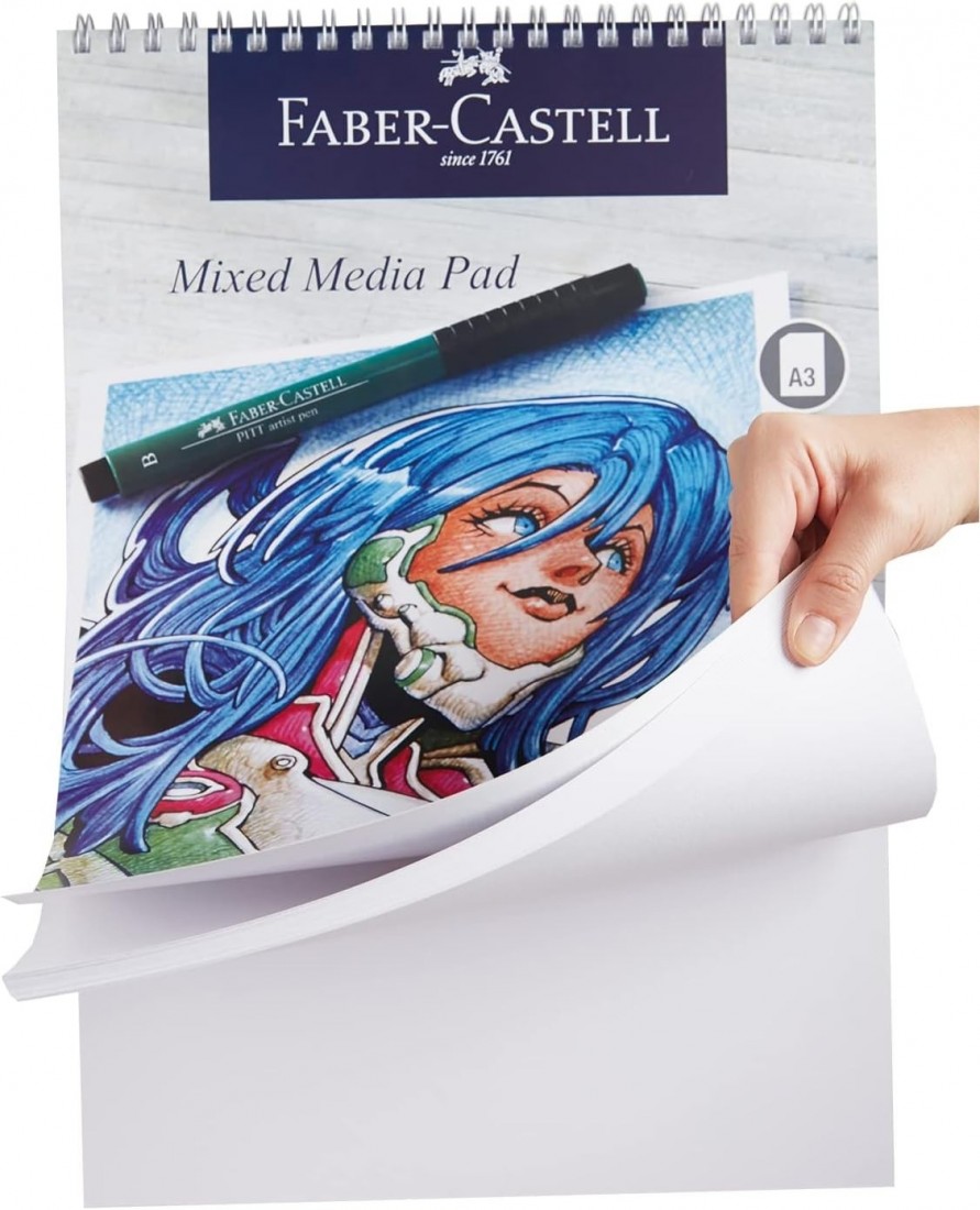 Faber Castell A3 Mixed Media Spiral pad 250gsm, 30 sheets, WD792416