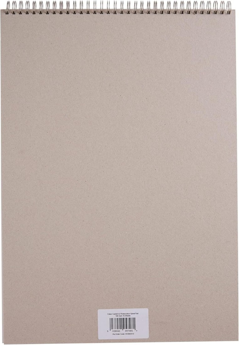 Faber Castell A3 Watercolour spiral pad, 190 gsm, 15 sheets, WD862010