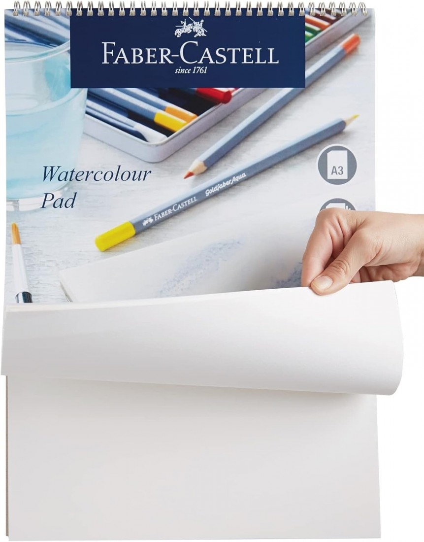 Faber Castell A3 Watercolour spiral pad, 190 gsm, 15 sheets, WD862010