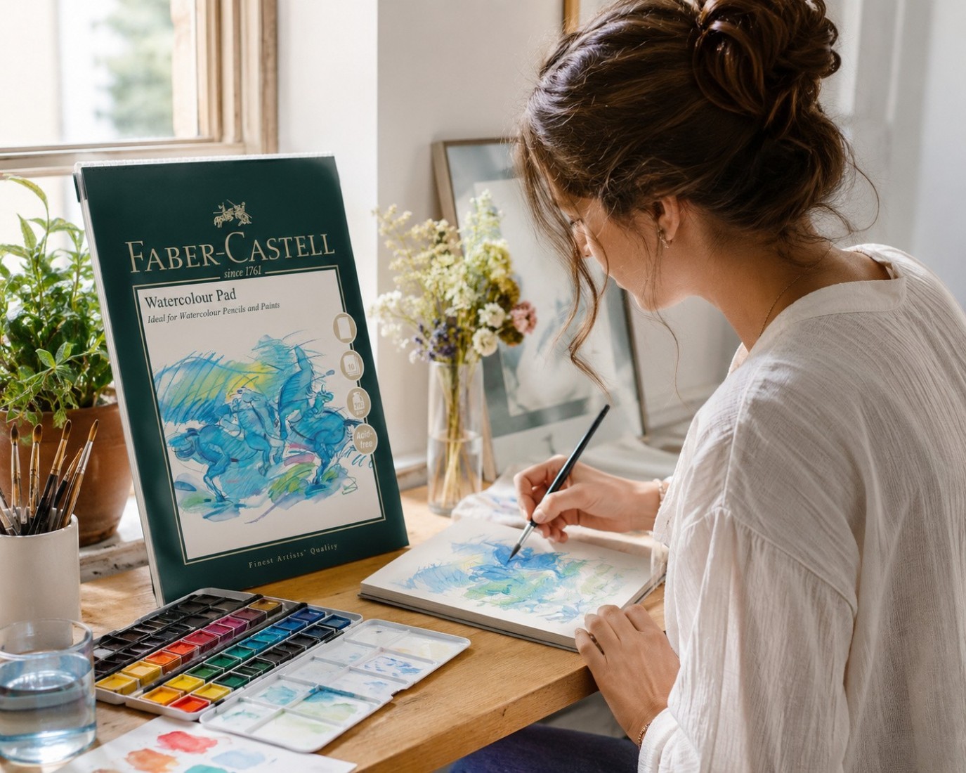 Faber Castell A3 Watercolour spiral pad, 300 gsm, 10 sheets, acid free, WD792812