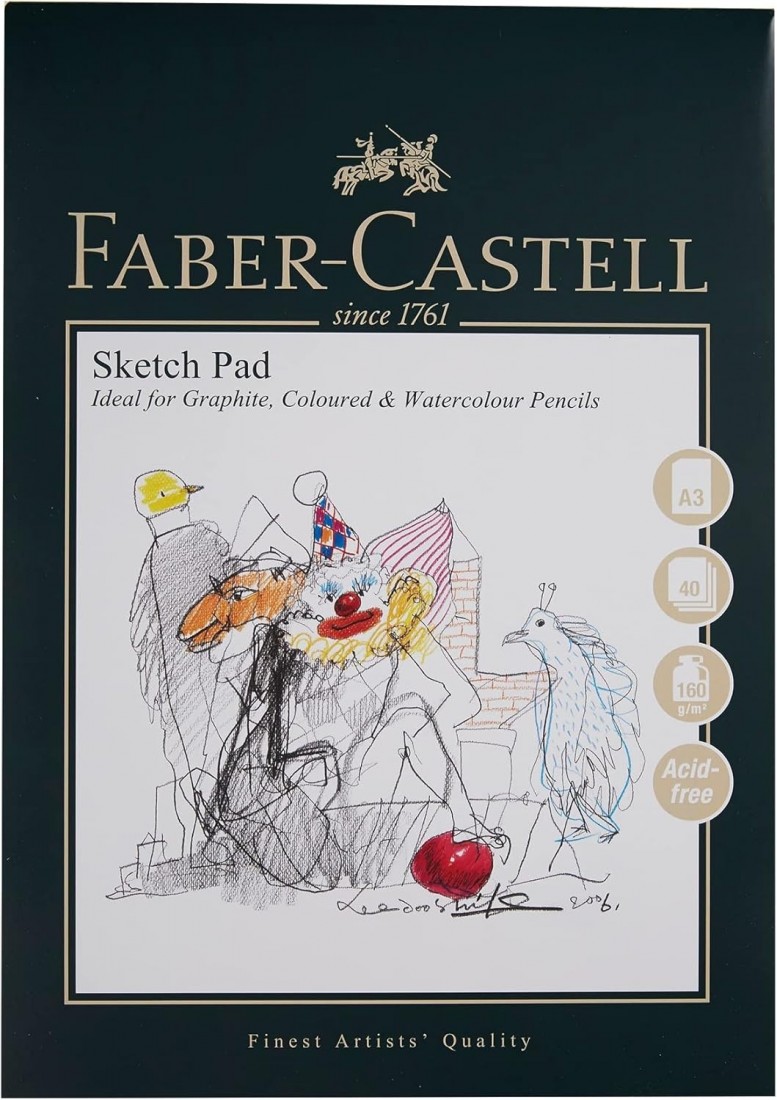 Faber Castell A3 sketch pad 40 sheets, 160 gsm, acid free, WD792614