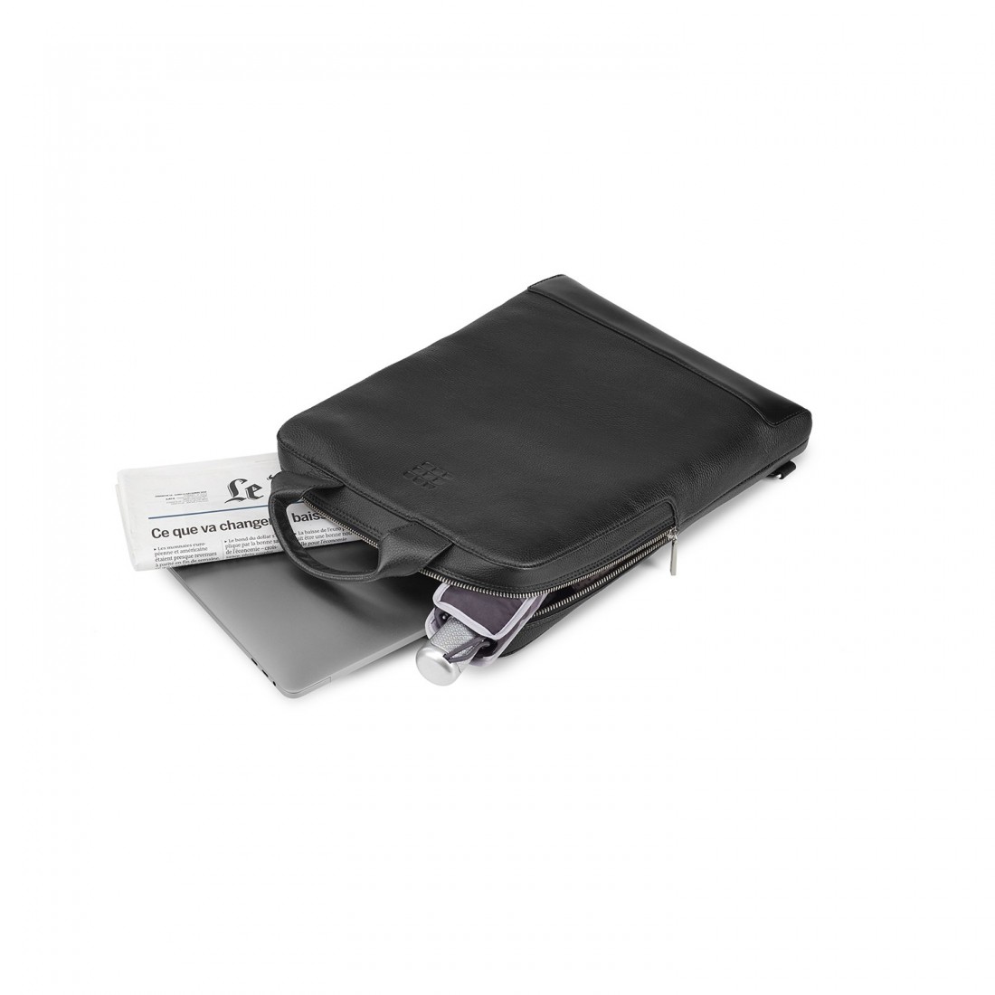 Moleskine Device Leather Bag Vertical Black