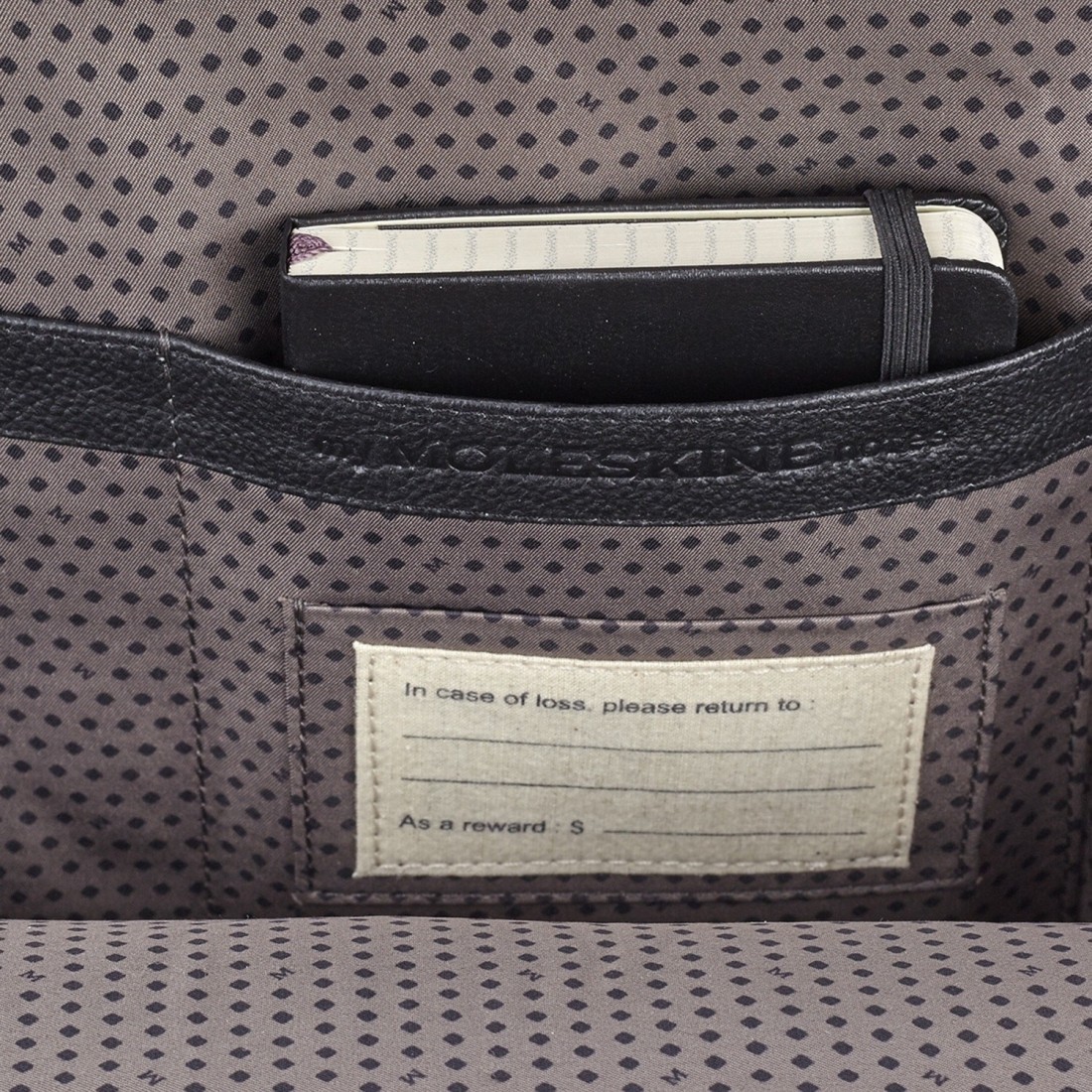Moleskine Device Leather Bag Vertical Black