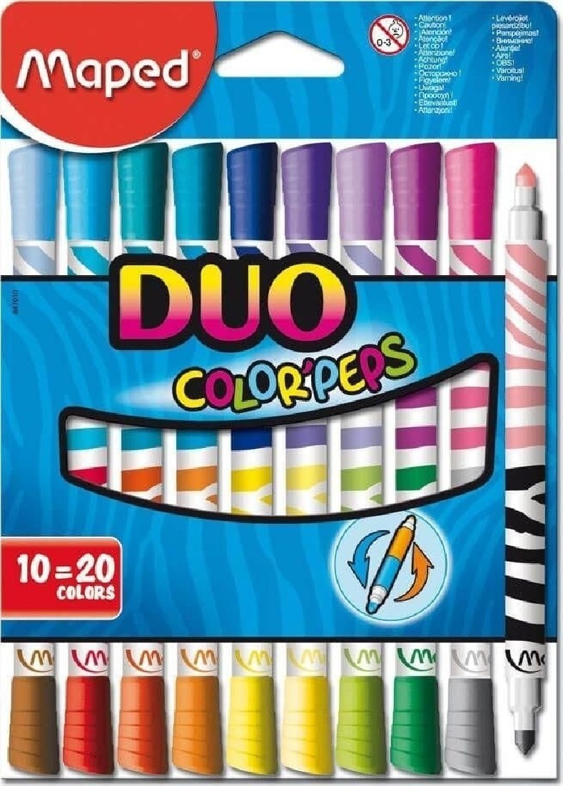 Μαρκαδόροι 10 τεμάχια  Color Peps Duo 847010 Maped