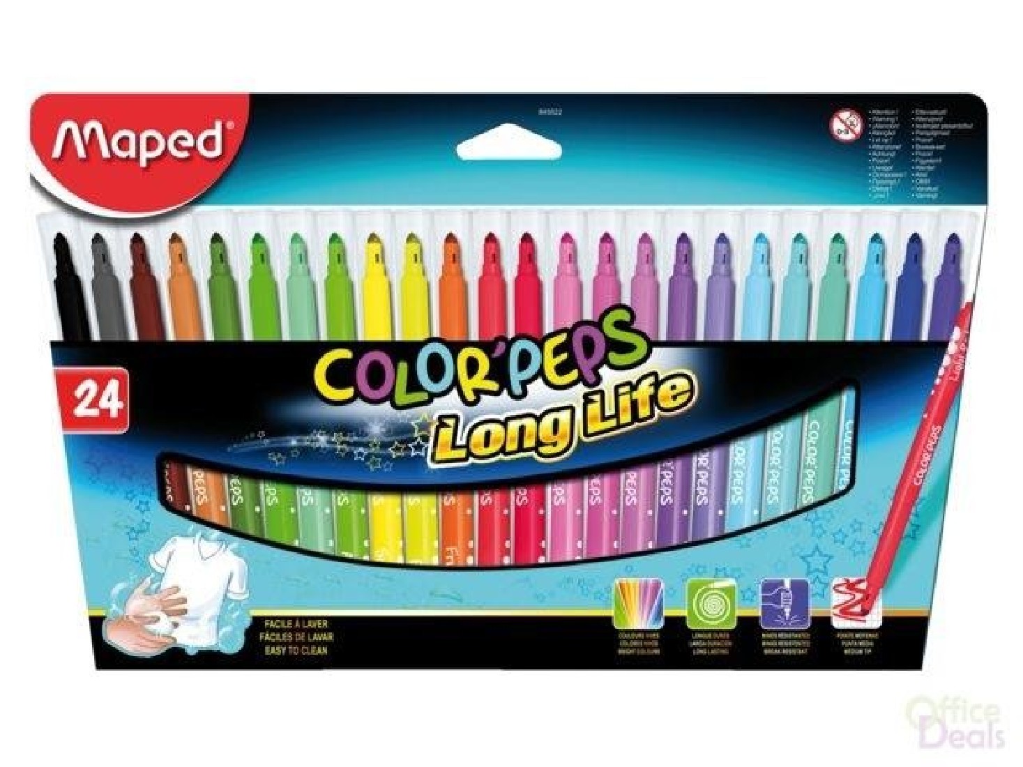 Μαρκαδόροι 24 τεμάχια  Colo Peps Long Life 845022 Maped