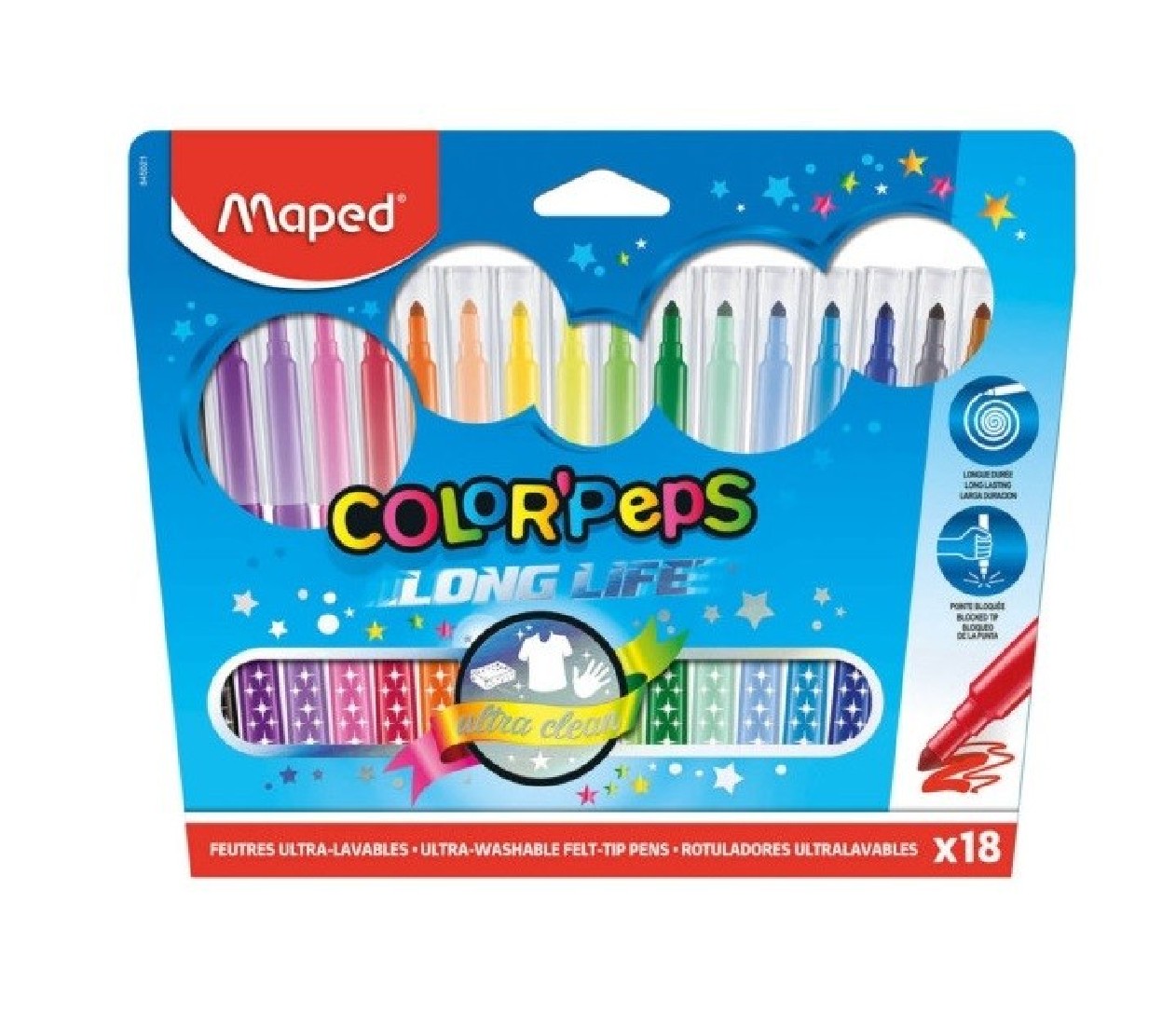 Μαρκαδόροι 18 τεμάχια Color Peps Long Life 845021 Maped