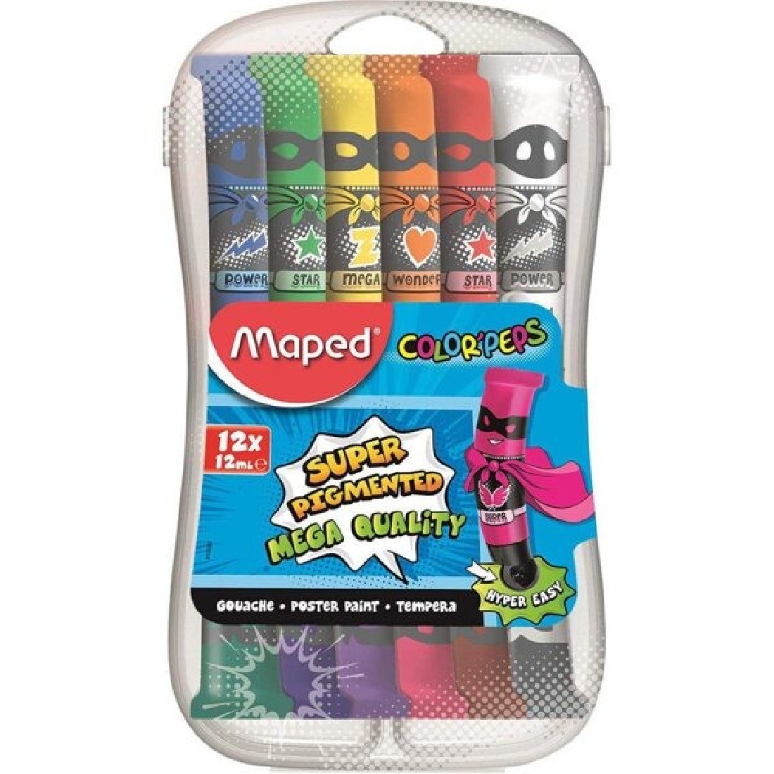 Τέμπερες σε σωληνάριο 12ml 12 χρωμάτων Colorpeps 810520 Maped